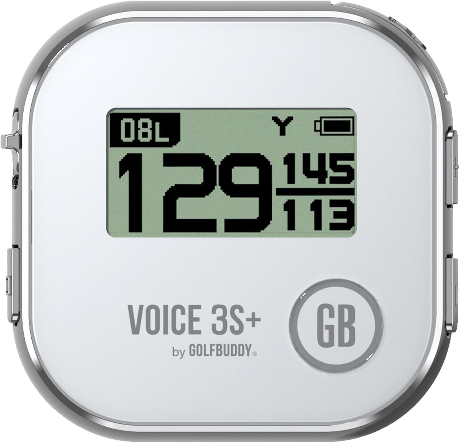 GOLFBUDDY Voice 3S+ Talking Golf GPS Rangefinder | Clip-On Hat GPS with Slope On/Off | Audio Distance to Front/Center/Back | 40,000 Courses | 18-Hour Battery | No Subscription Fees (Gray)
