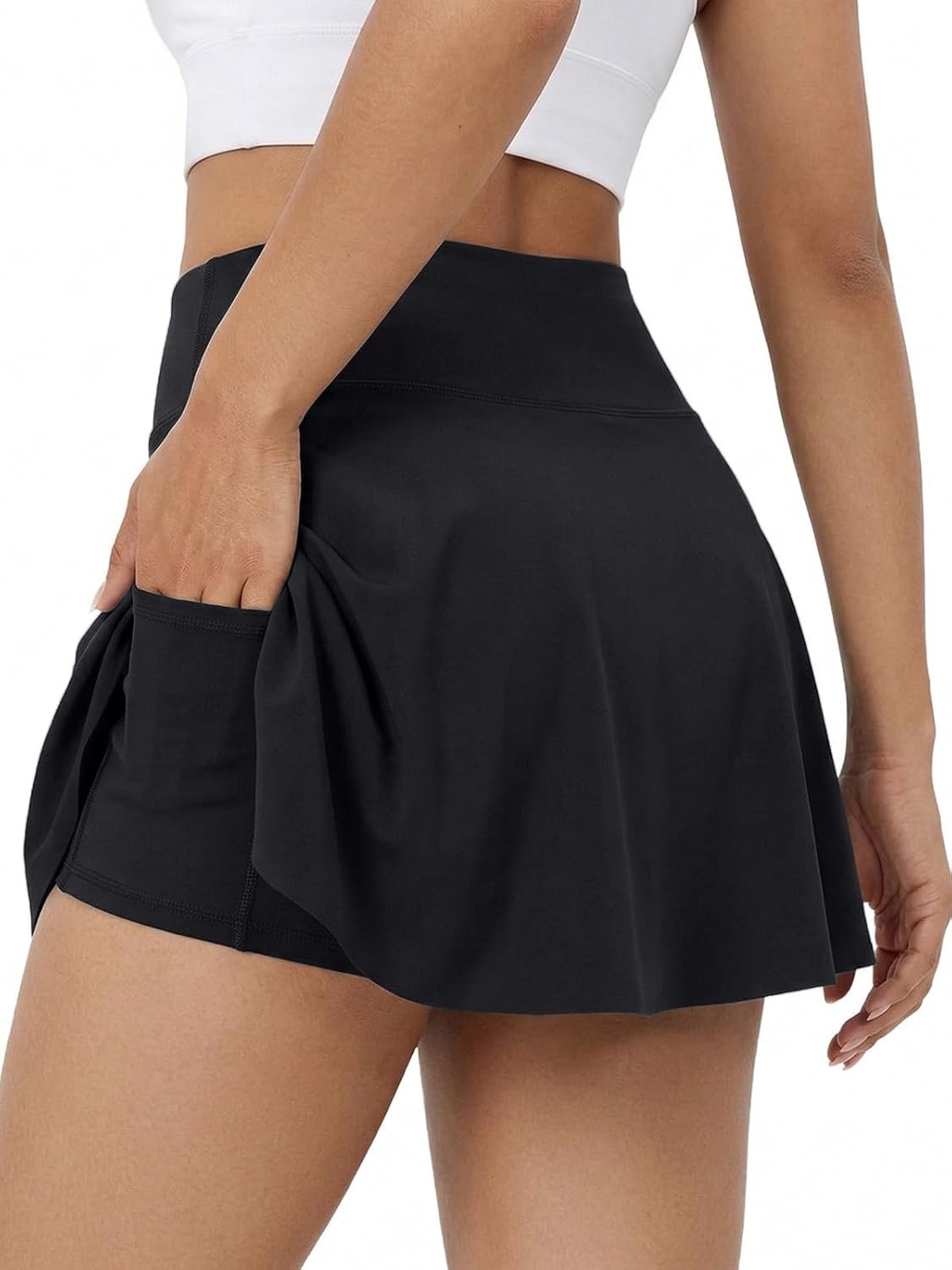 DLOODA Golf Skorts for Women with Pockets Inner Shorts Tennis Skirt High Waisted Athletic Skorts Workout Pickleball