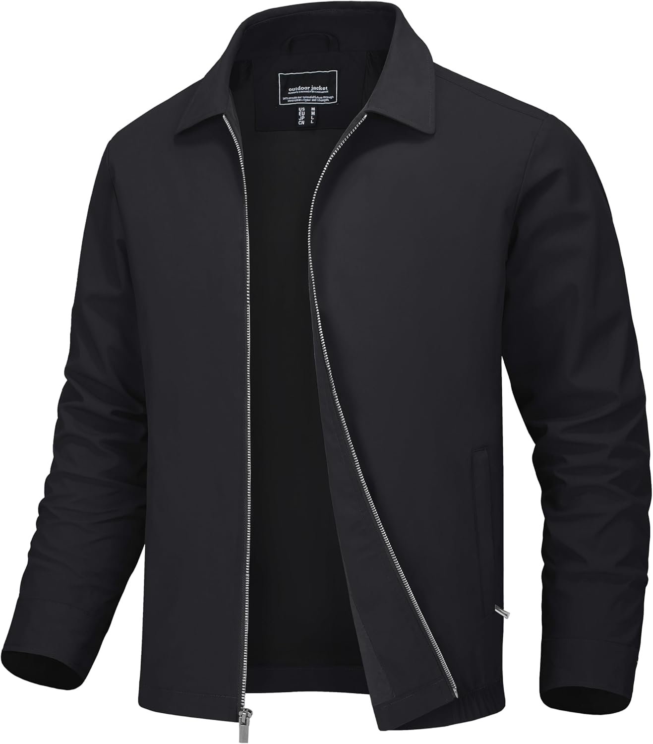 MAGNIVIT Men’s Lightweight Jackets Light Windbreaker Full Zip Up Stylish Golf Coat Business Work Casual Dress