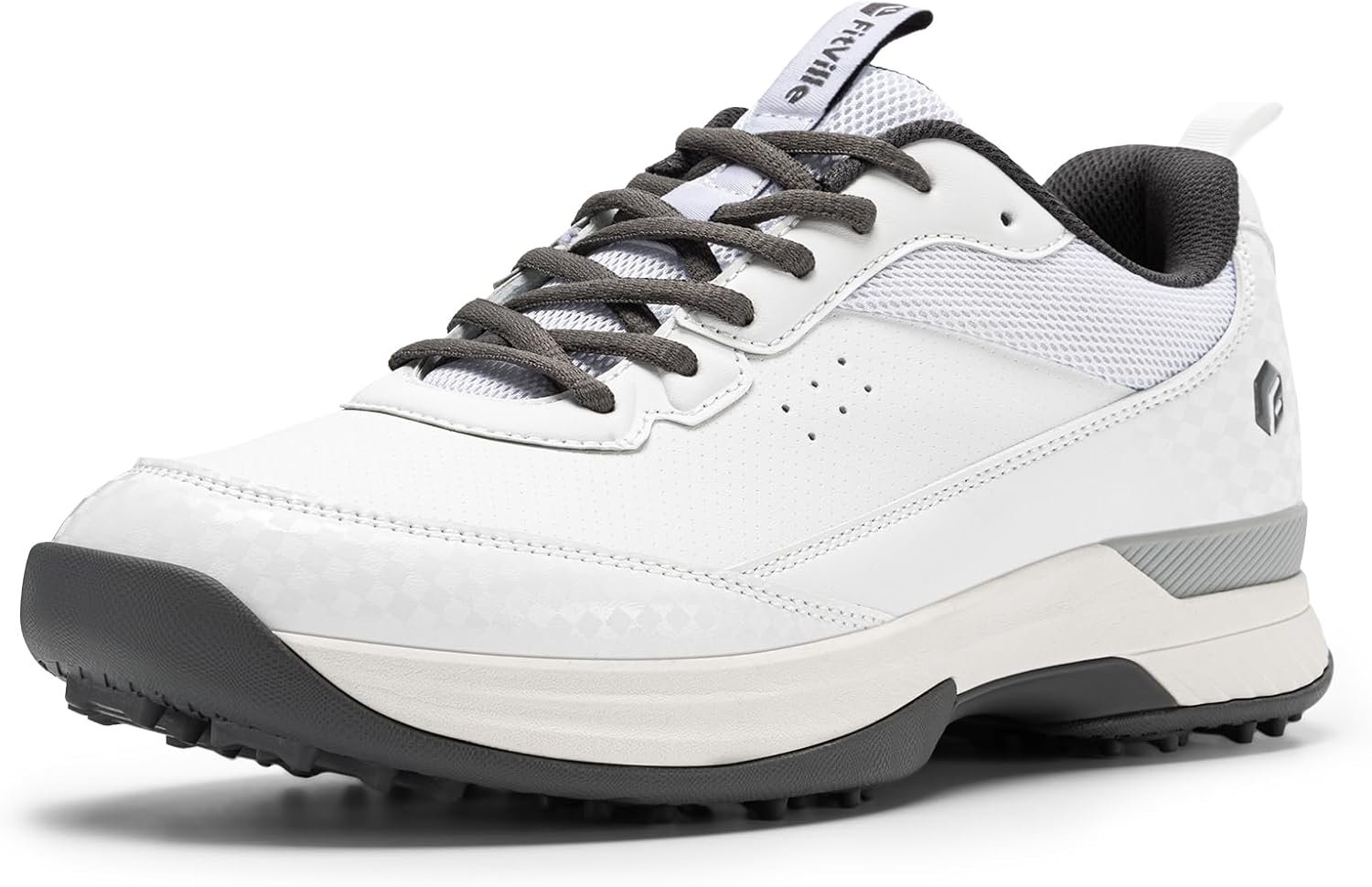 FitVille Wide Golf Shoes Men Professional Outdoor Water Resistant Golf Shoes for Course with Non-Removable Spikes