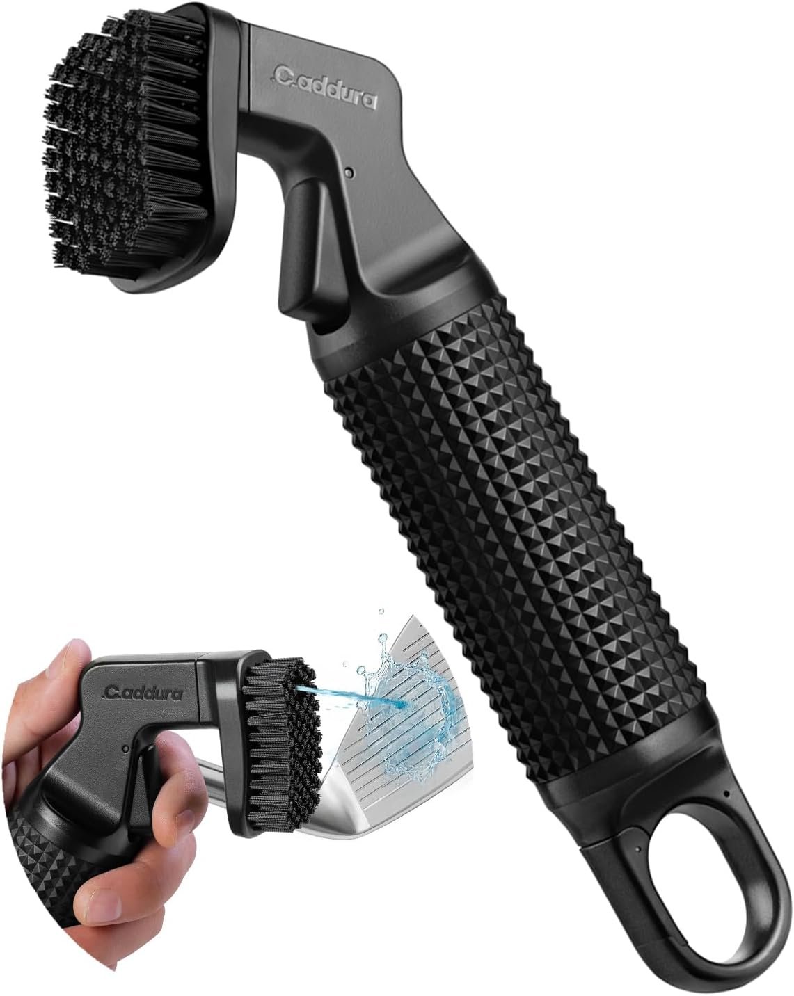 Golf Club Cleaner, Heavy-Duty Nylon Bristle Brush Cleaner with 80ml Spray Bottle, Anti-Leak Design and Ergonomic Grip Professional Golf Gift for Men
