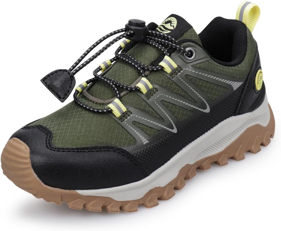 UOVO Girls Boys Hiking Shoes Boys Girls Waterproof Sneakers Kids Running Tennis Outdoor Shoes Non-Slip Lightweight