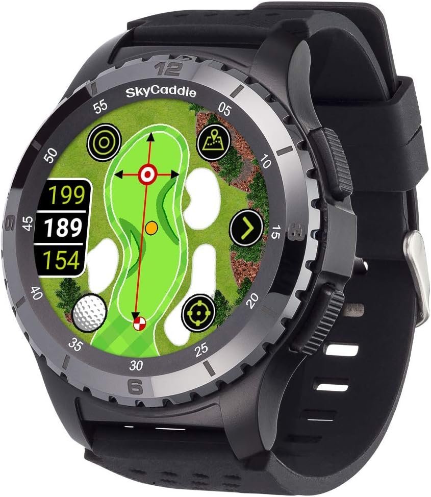 SkyCaddie LX5C Golf GPS Watch with Ceramic Bezel, Black
