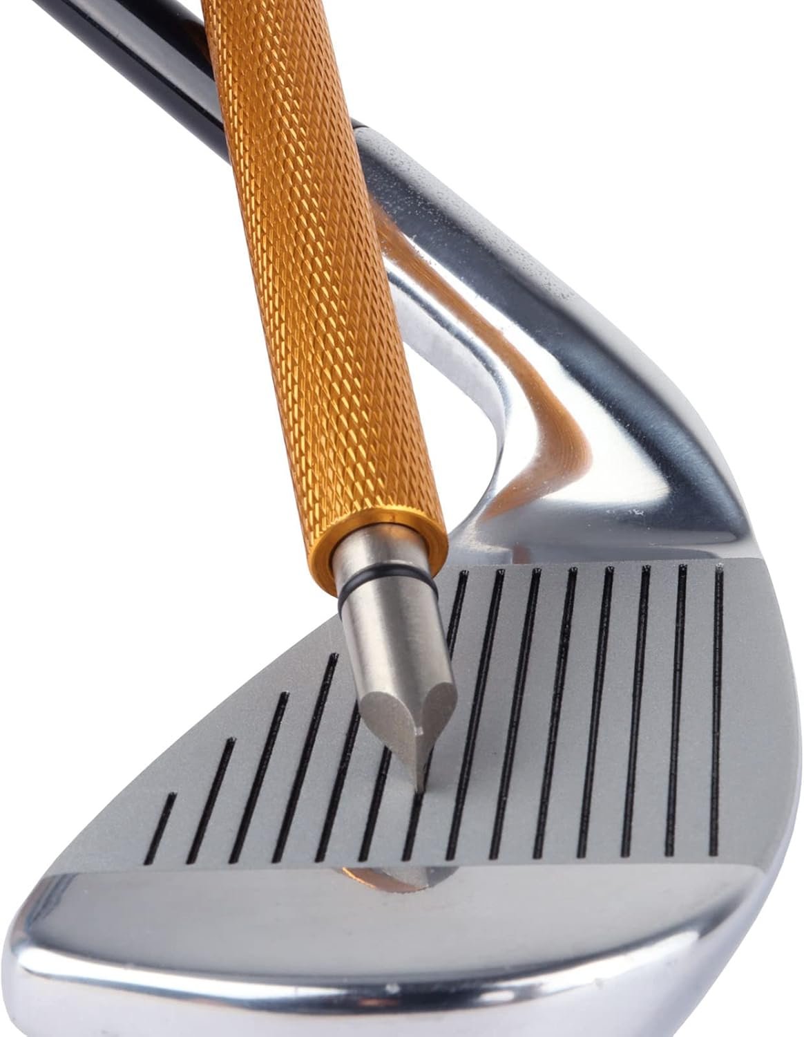 Bulex Golf Club Groove Sharpener, Re-Grooving Tool and Cleaner for Wedges & Irons – Generate Optimal Backspin – Suitable for U & V-Grooves