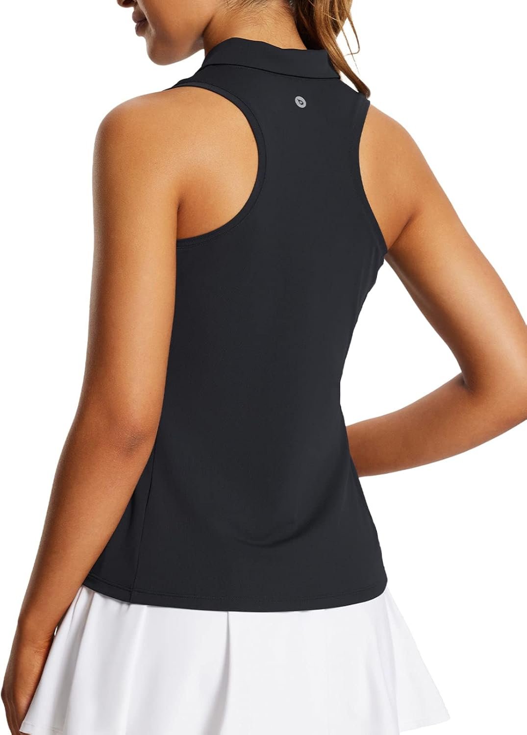 baleaf Women’s Golf Shirts Tank Tops Sleeveless Tennis Polo Racerback with Zipper Collar Athletic Tanks Quick Dry