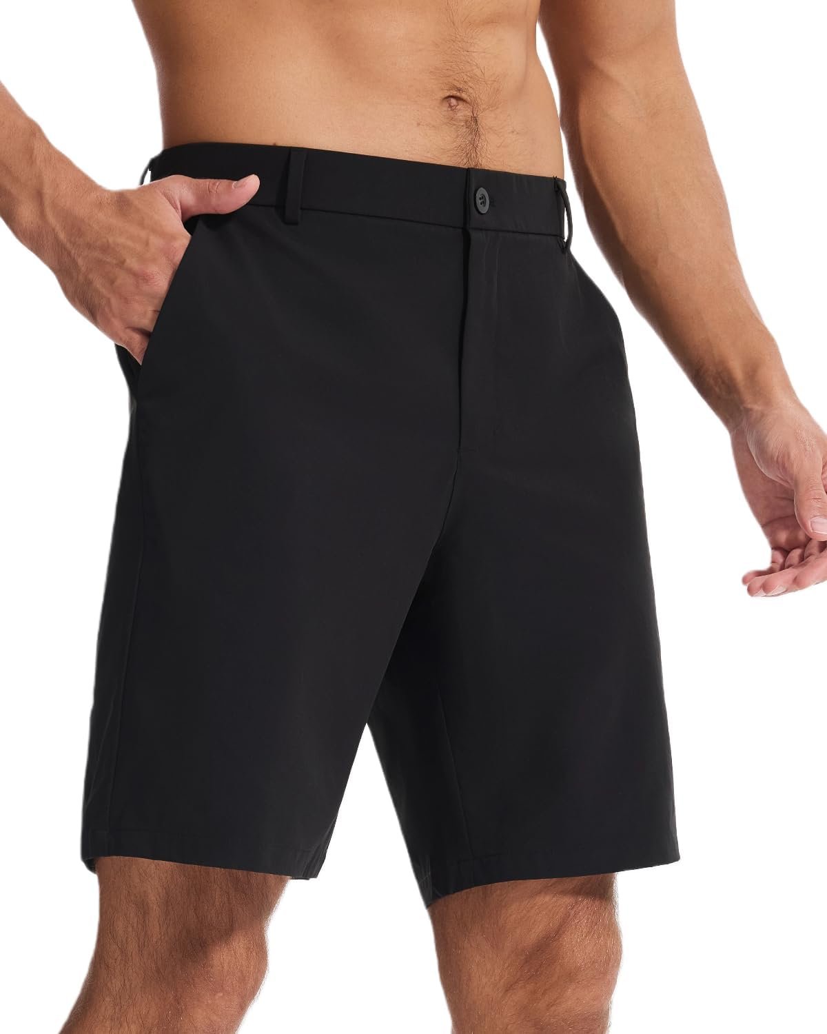 SNOWTEN Men’s Classic Fit 7/9/11 Inch Golf Shorts Basic Lightweight Stretch Hiking Casual Short with 2 Pockets and 1 Hidden