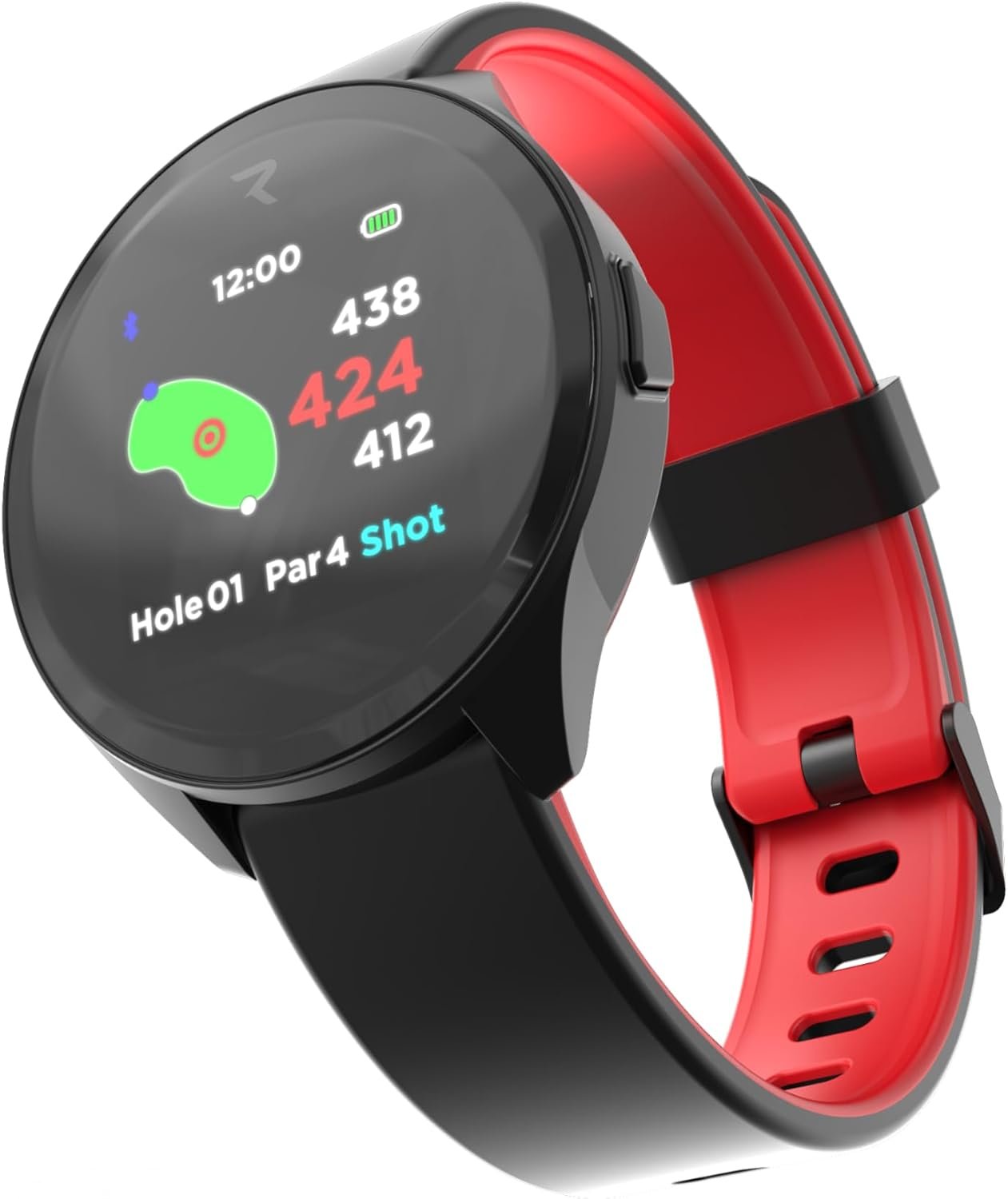 Rad Watch Golf GPS Watch Touchscreen, 42,000+ Courses, Pin Positioning, FCB Hazard Distances, Shot Tracker, Score Tracker, Green View, IPX7 Waterproof, Long Battery, Enhanced Charging & UI