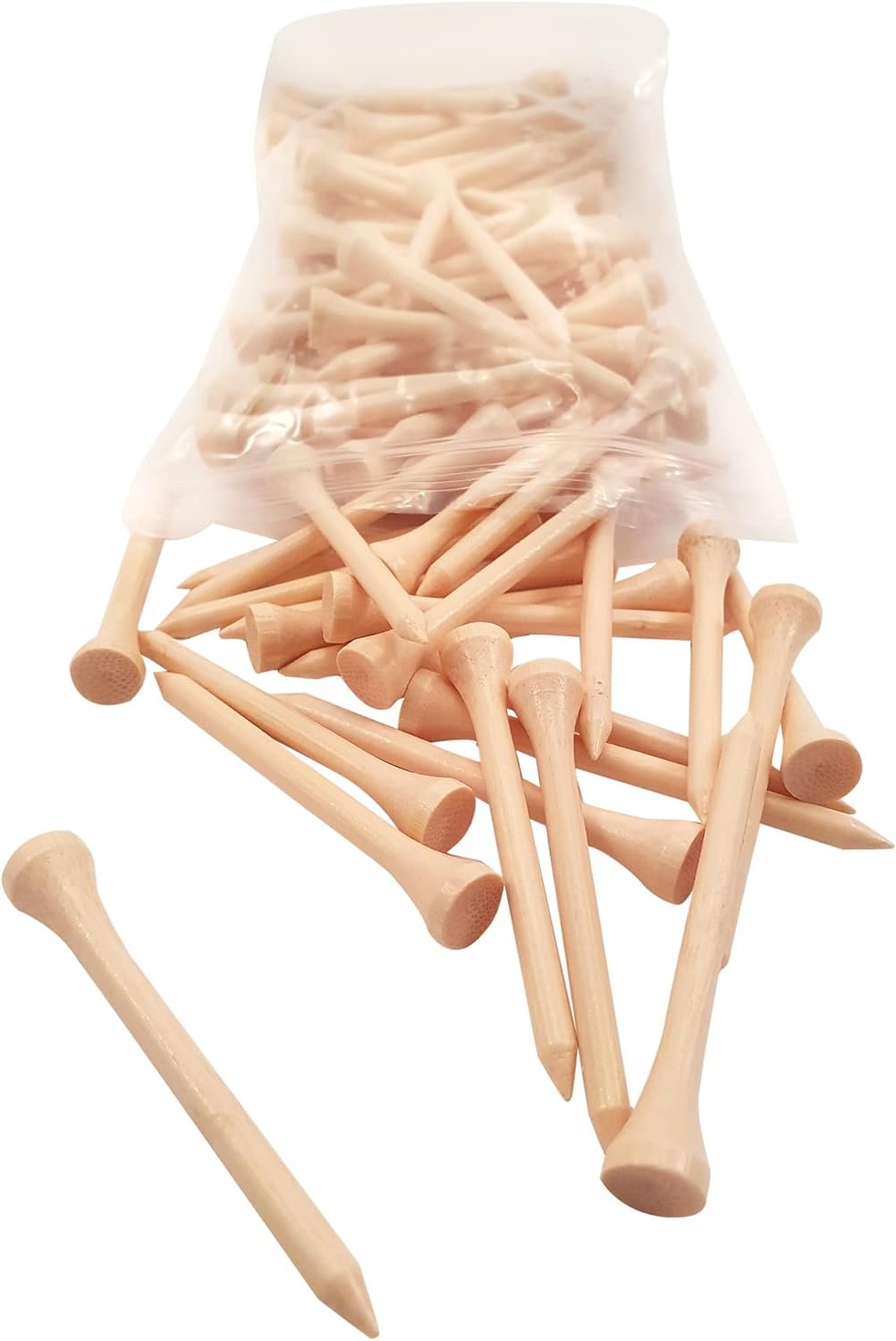 Bamboo Golf Tees 3 1/4-100pack Premium Quality – Stronger and More Sustainable Than Plastic or Wooden Tees