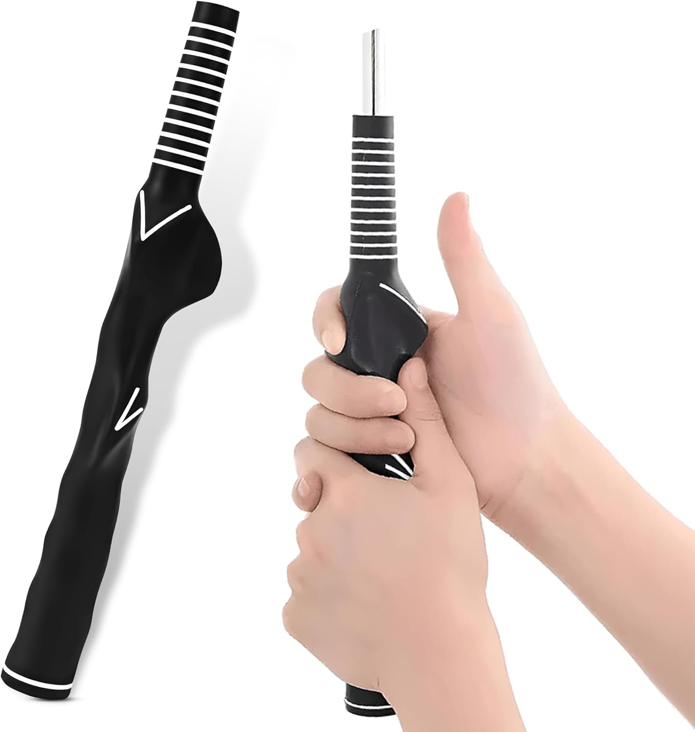 Golf Grip Trainer Right Hand for Golf Club | Enhance Grip Strength and Swing Technique | RH Molded Anti-Slip Wrist Trainer Swing Grip Aid | Ideal for All Levels of Play