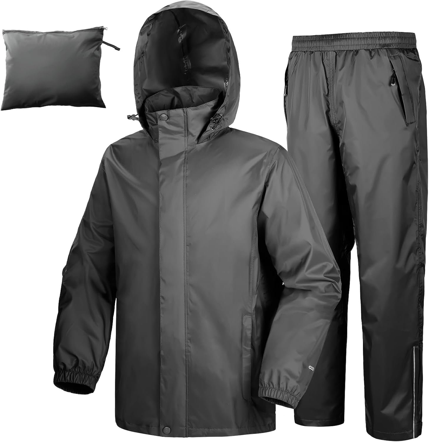 33,000ft Men’s Rain Suit Packable Waterproof Lightweight Rain Gear for Golf Hiking Cycling 2 Pieces(Rain Jackets and Pants)