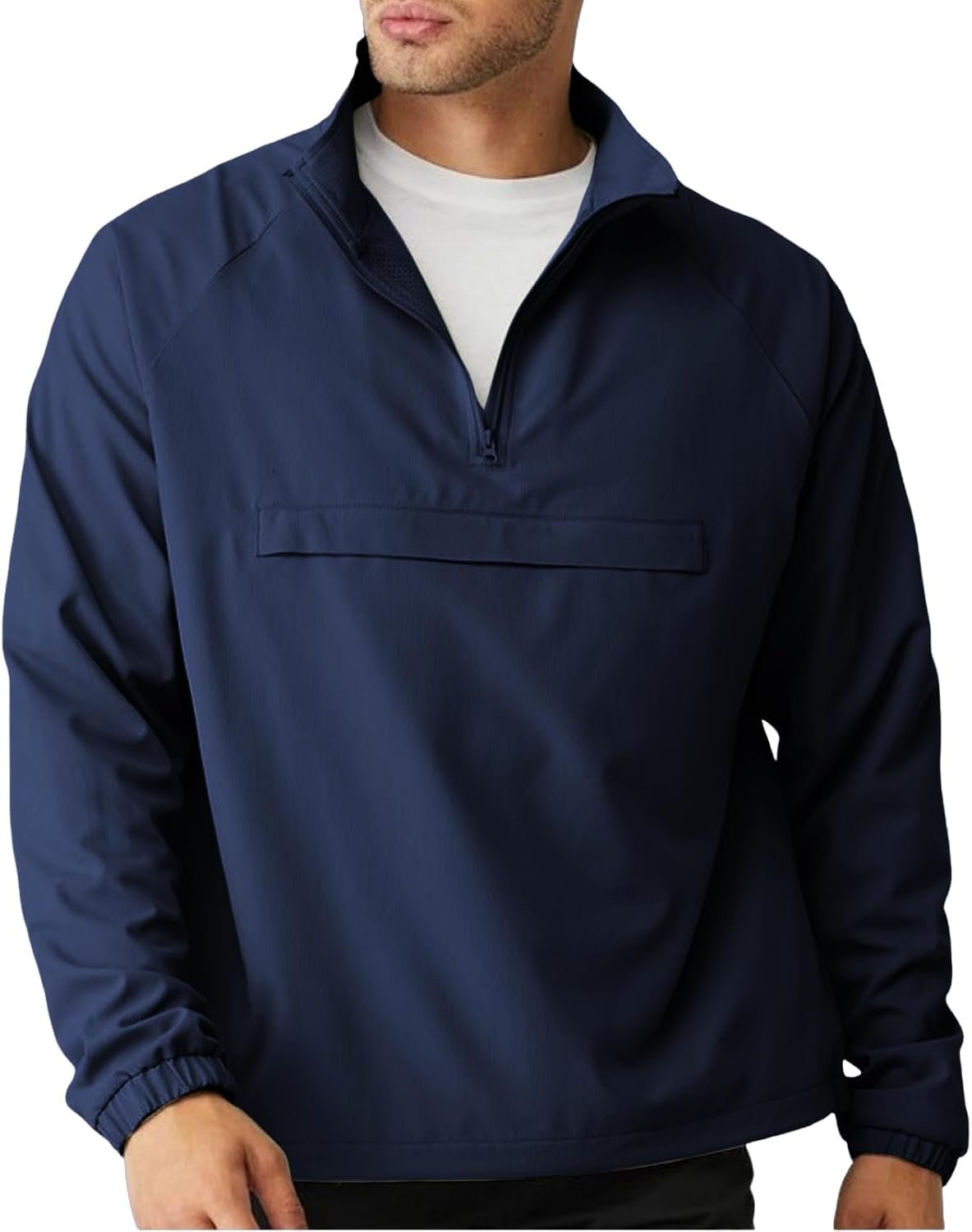 SEGANUP Men’s Lightweight Quarter Zip Pullover Windbreaker for Golf, Hiking, and Running Wind Breaker Jackets with Pocket