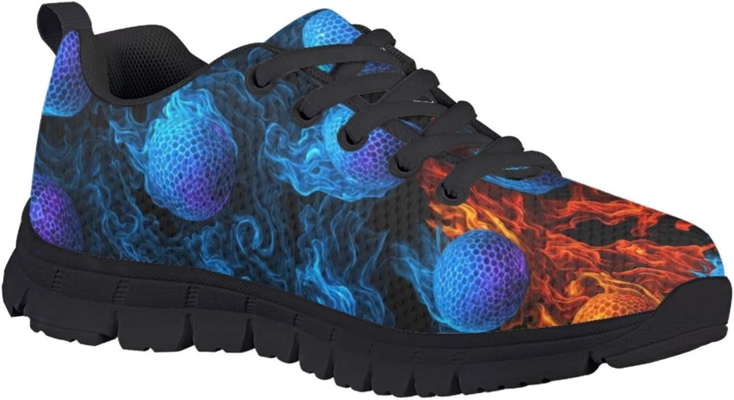 Golf Ball Shoes Kids Slip on Tennis Walking Shoes Boys Girls Non-Slip Sneakers Lightweight Sports Running Athletic Sneaker