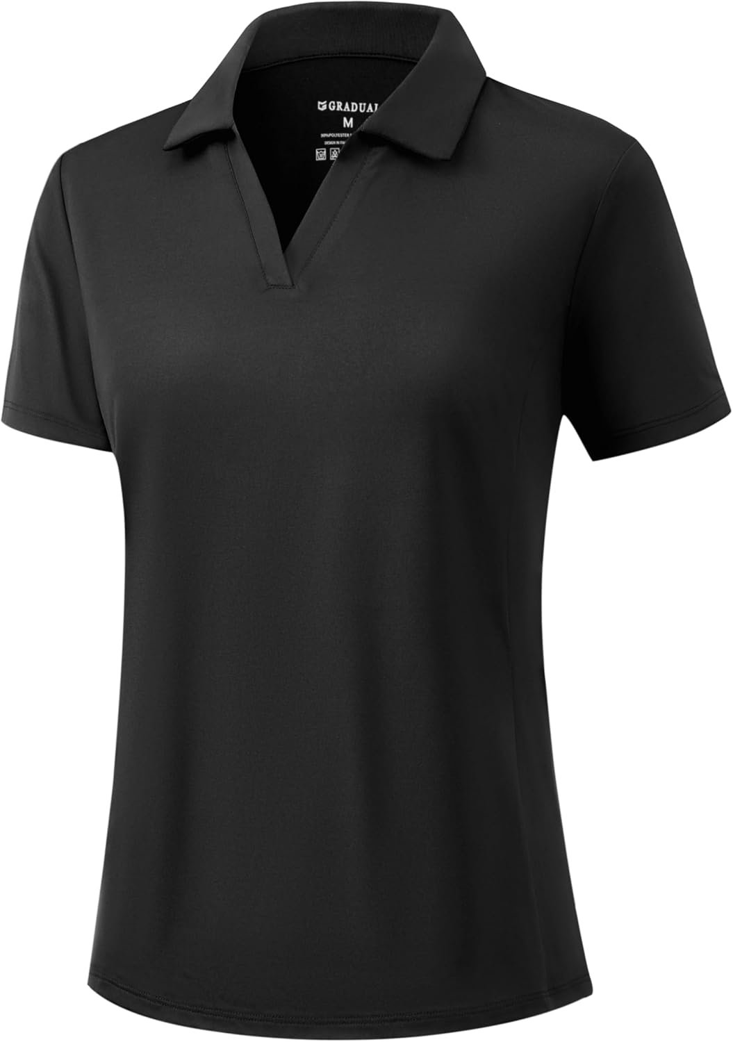 G Gradual Polo Shirts for Women Short Sleeve Golf Shirts V Neck Collared Top Cooling Lightweight UPF 50+ Tennis Work Dry Fit