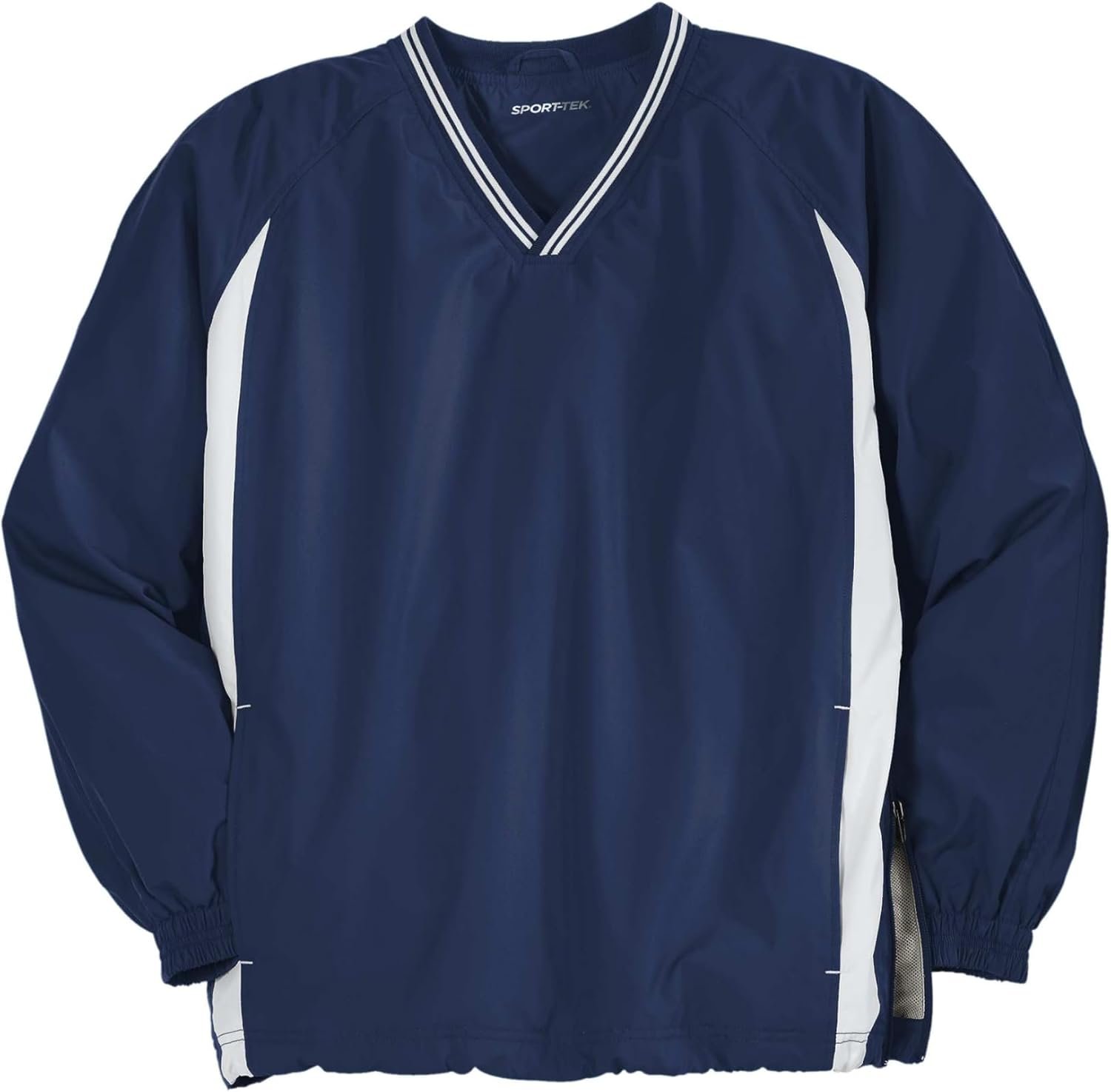 SPORT-TEK Unisex Tipped V-Neck Raglan Wind Shirt