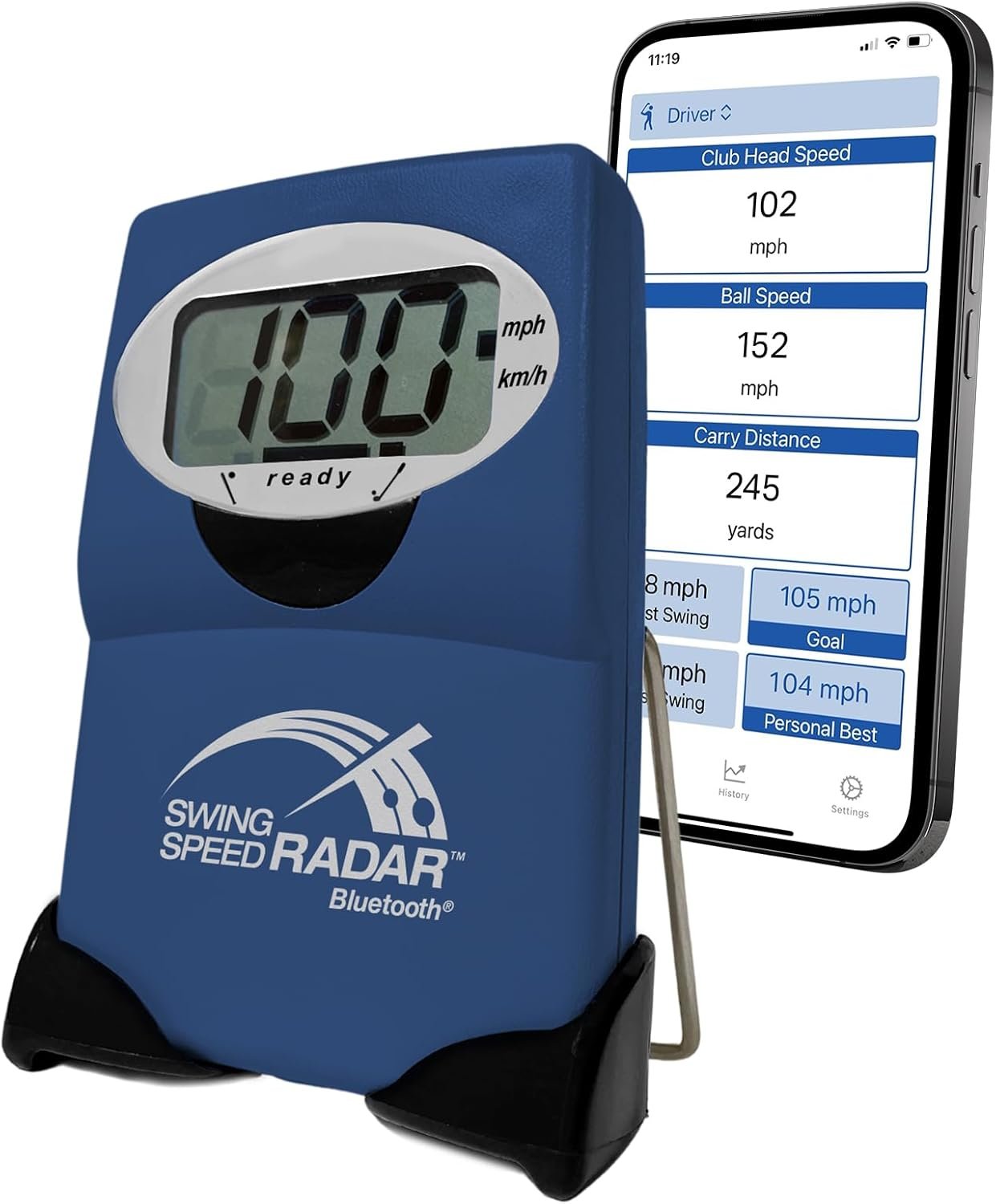 swing speed radar – Golf Training Tool – Accurate Club Speed Measurement 20-200 MPH – Portable Doppler Radar for Distance & Consistency Training – US Made