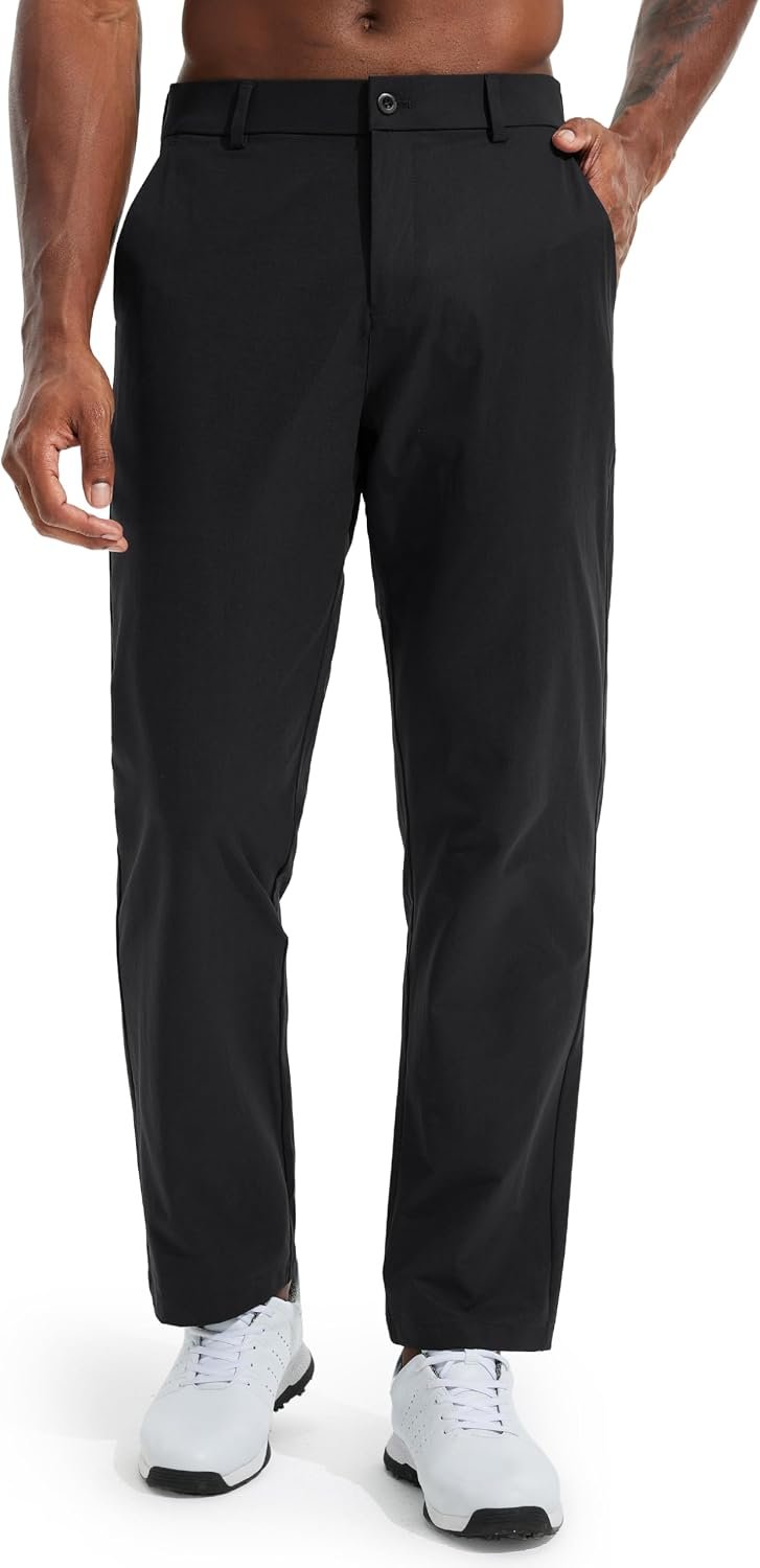 Men’s Golf Pants 30″/32″/34″ Lightweight Stretch Work Dress Office Travel Slacks Business Casual Trousers