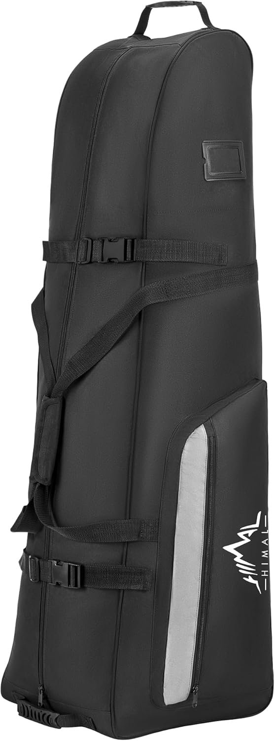 Himal Outdoors Soft-Sided Golf Travel Bag with Wheels – Heavy Duty 600D Polyester Oxford Wear-Resistant, Excellent Zipper Universal Size