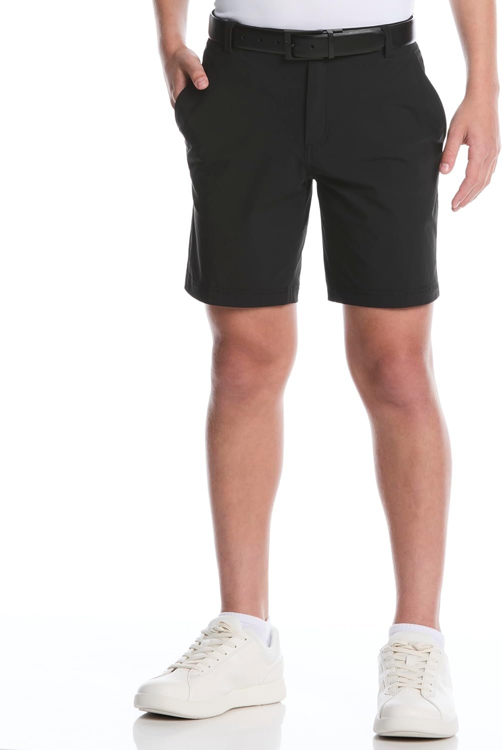 PGA Tour Boys’ Boys’ 7″ Flat Front Active Waistband Performance Pull on Short