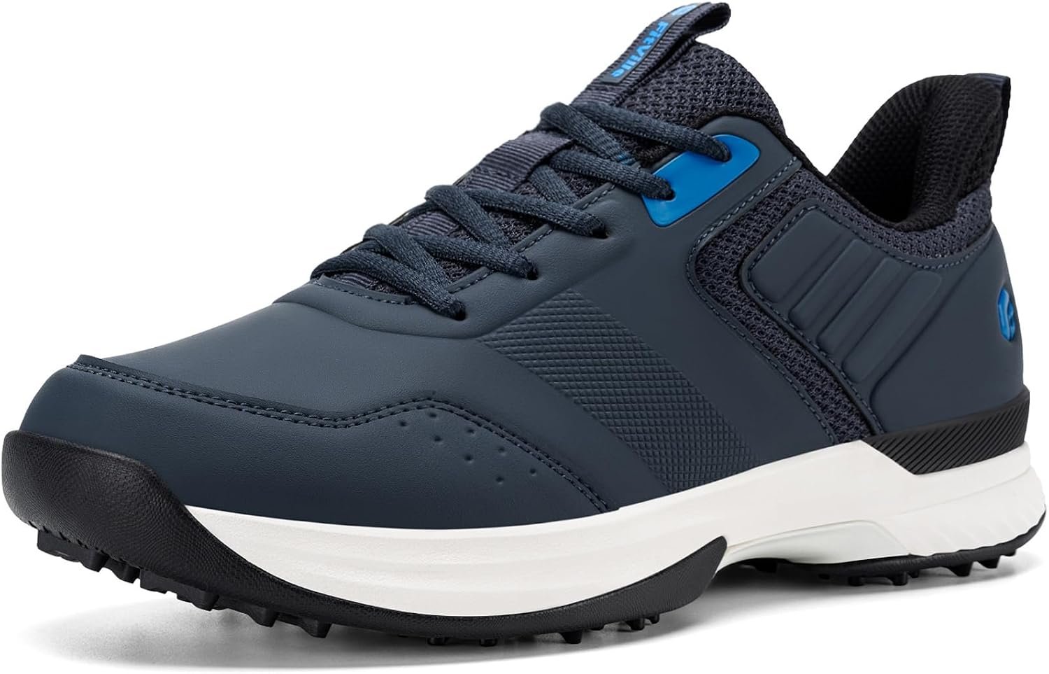 FitVille Extra Wide Mens Golf Shoes Waterproof Spiked Golf Shoes for Men with Arch Support, Slip Resistant