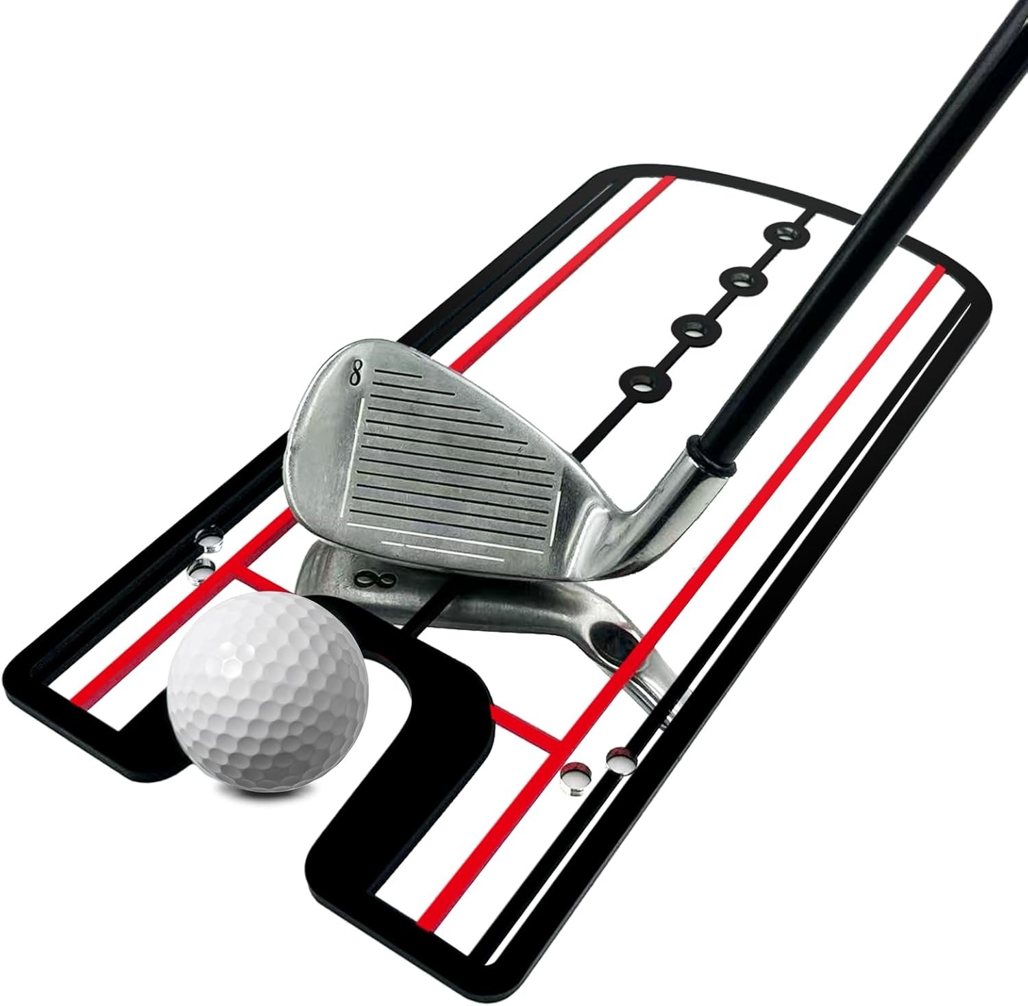 Golf Putting Mirror Training Aid, Alignment Training Tool for Putting Practice, Putter Mirror with Precision Lines for Eye & Shoulder Alignment, Portable Golf Putting Aid, 12″ x 5.7″