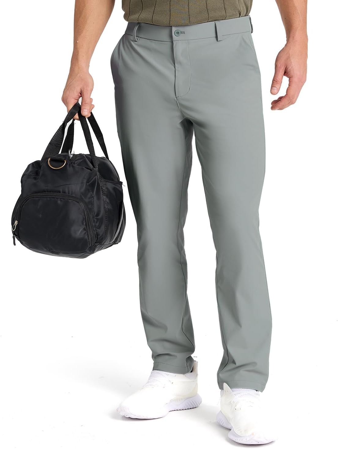 SNOWTEN Mens Classic Fit Golf Pants Stretch Dress Pants 30”/32”/34” Lightweight Casual Suit Pants with Pockets