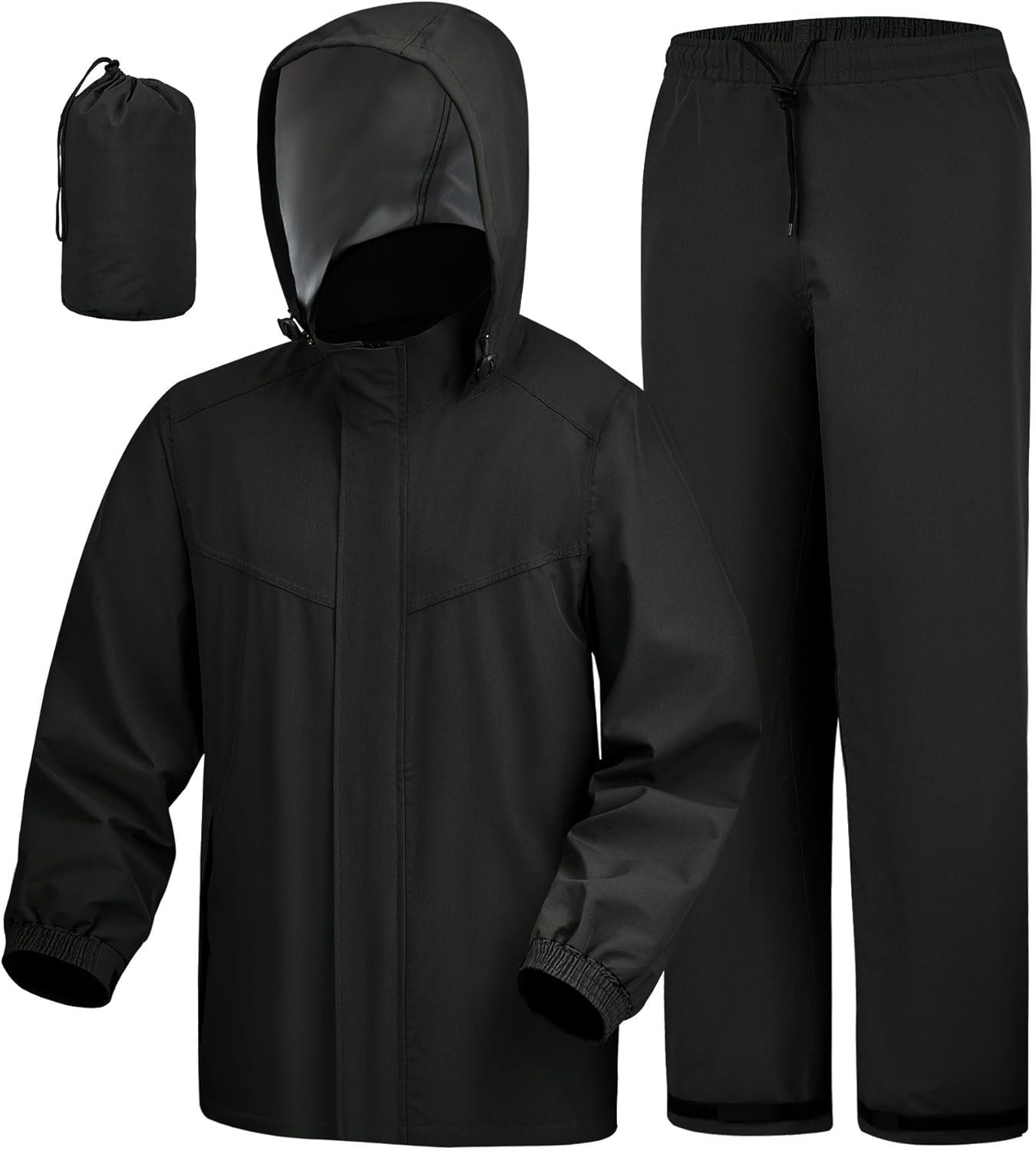 iCreek Rain Suit Waterproof Hooded Rain Gear Breathable Lightweight Packable Rain Jacket Pants Men Women for Hiking Fish Golf