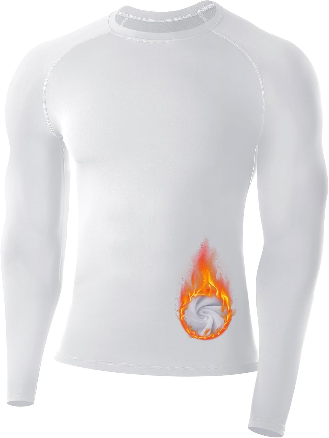 Runhit Men’s Thermal Compression Shirt Fleece Lined Long Sleeve Thermal Shirts Athletic Base Layer Top Cold Weather Gear