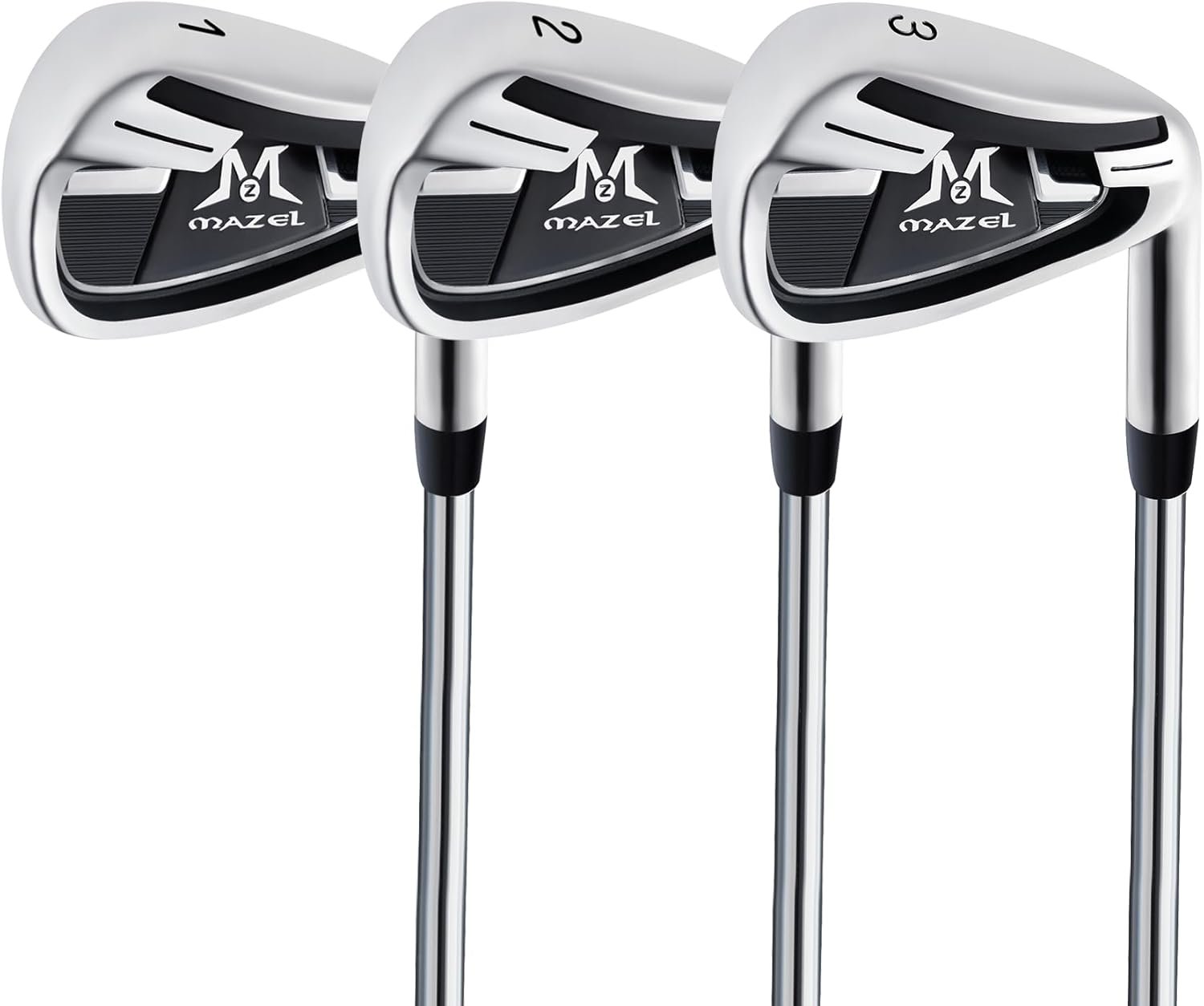 MAZEL Golf Individual Iron 1,2,3,4,5,6,7,8,9, Golf Iron with Steel Shafts for Right Handed Golfers