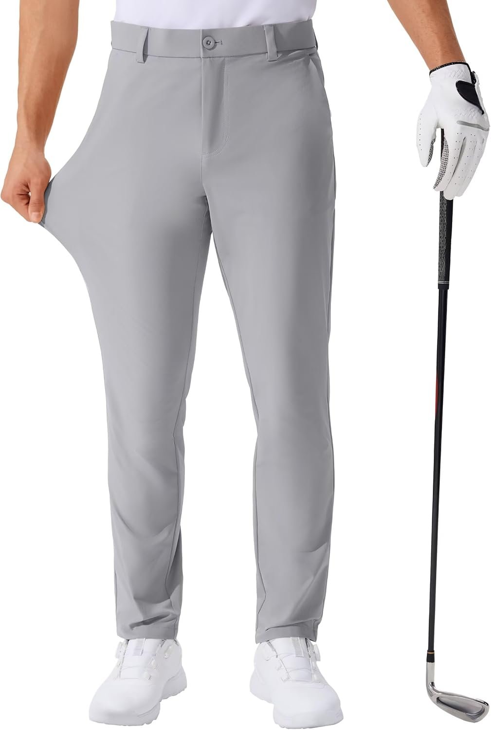 QPNGRP Men’s Golf Pants 30″/32″/34″ Inseam Lightweight Stretch Work Dress Pants