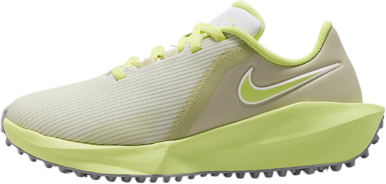 Nike Infinity G Jr. ’24 Big Kids’ Golf Shoes (White/Olive Aura/Mean Green/Lemon Twist)