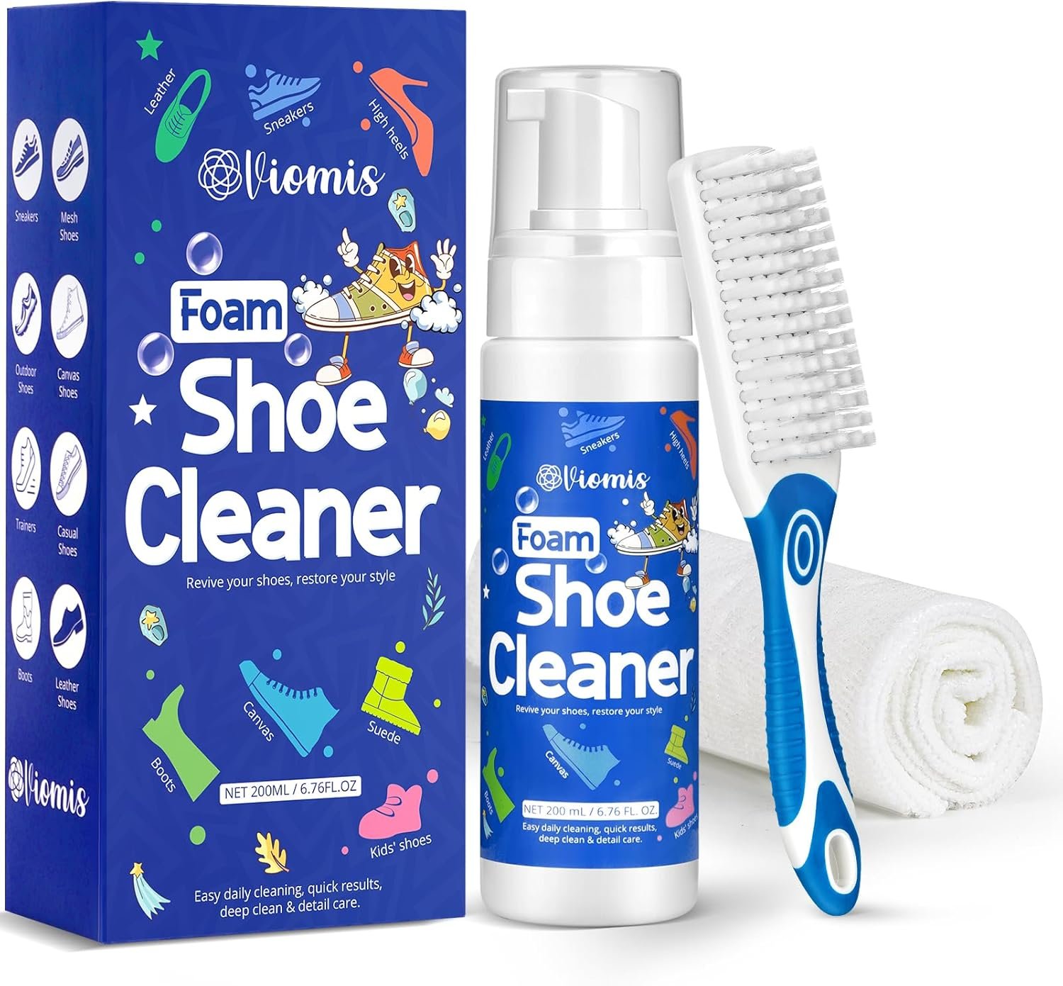 Shoe Cleaner, 6.76oz Professional Foam Sneaker cleaning kit