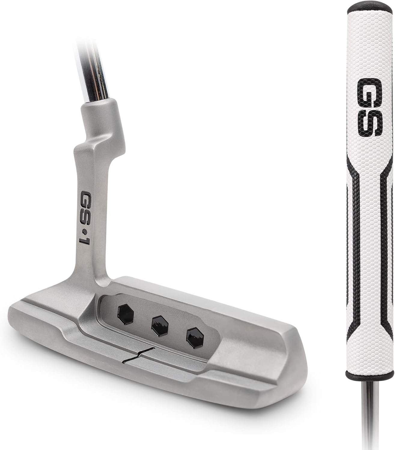 GoSports GS1 Tour Golf Putter – Choose Oversized Grip or Traditional Grip – 34” Right-Handed Blade Putter with Milled Face