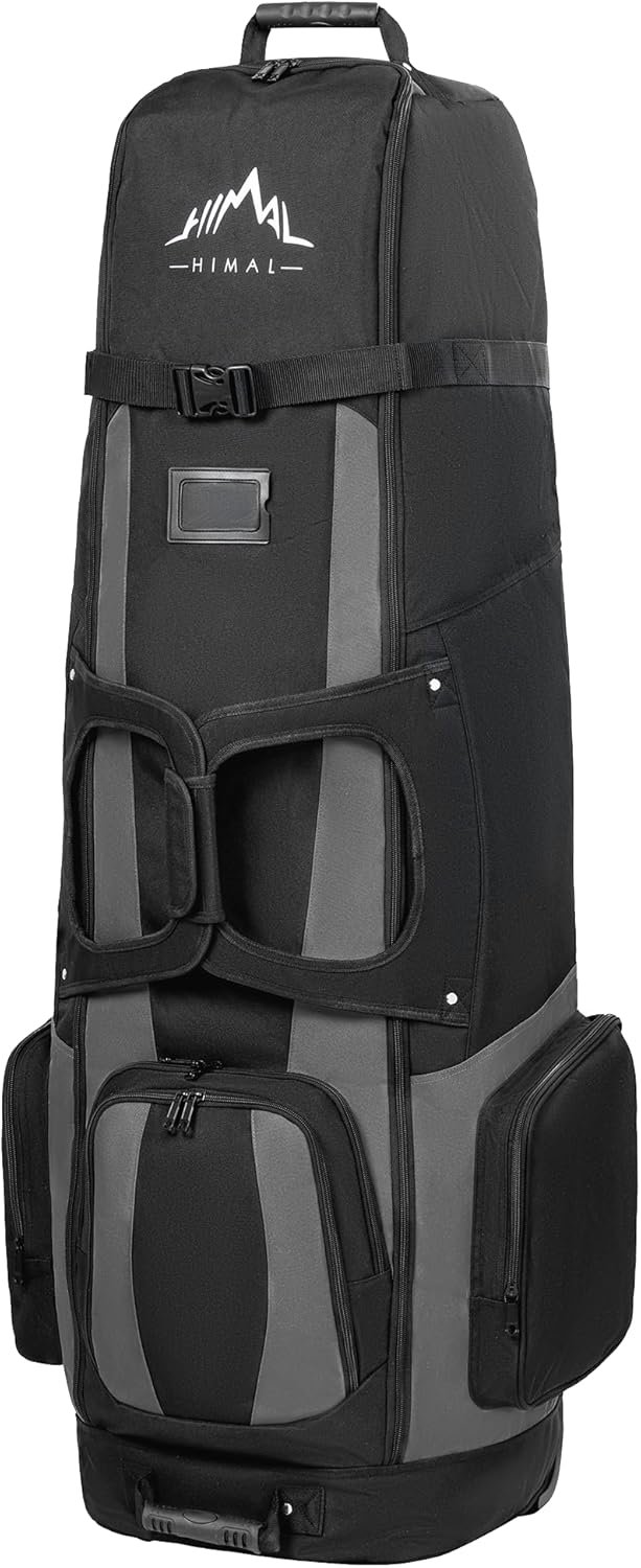 uniHimal Soft-Sided Golf Travel Bags for Airlines with Wheels, Golf Club Travel Covers 900D Wear-Resistant Oxford, Waterproof, Universal Size