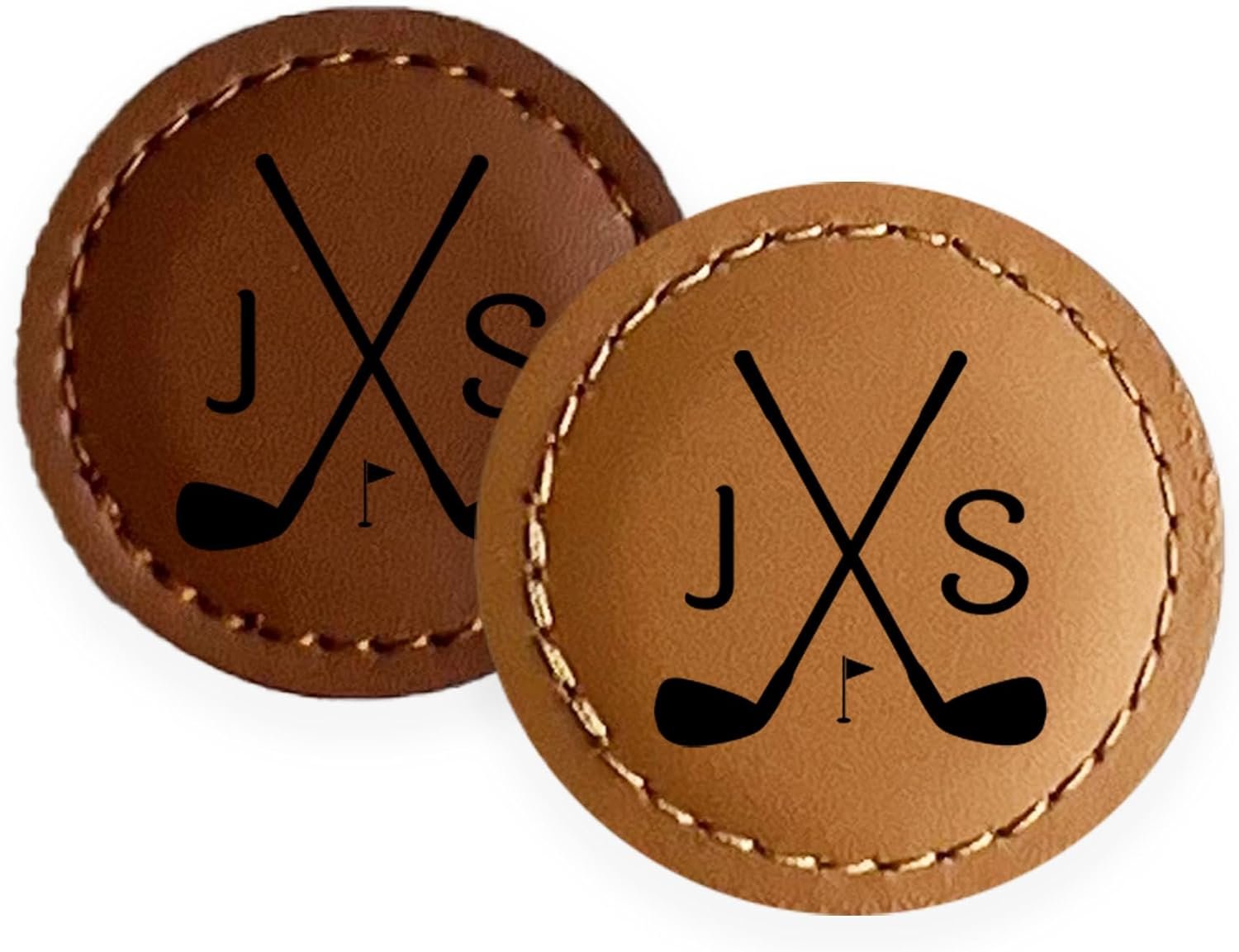 Premium Custom Golf Wedding Gift | Laser Engraved Magnetic Vegan Leather Golf Ball Marker | Golfers Mother’s Day | Small USA Business | Golf Marker for Events Tournaments
