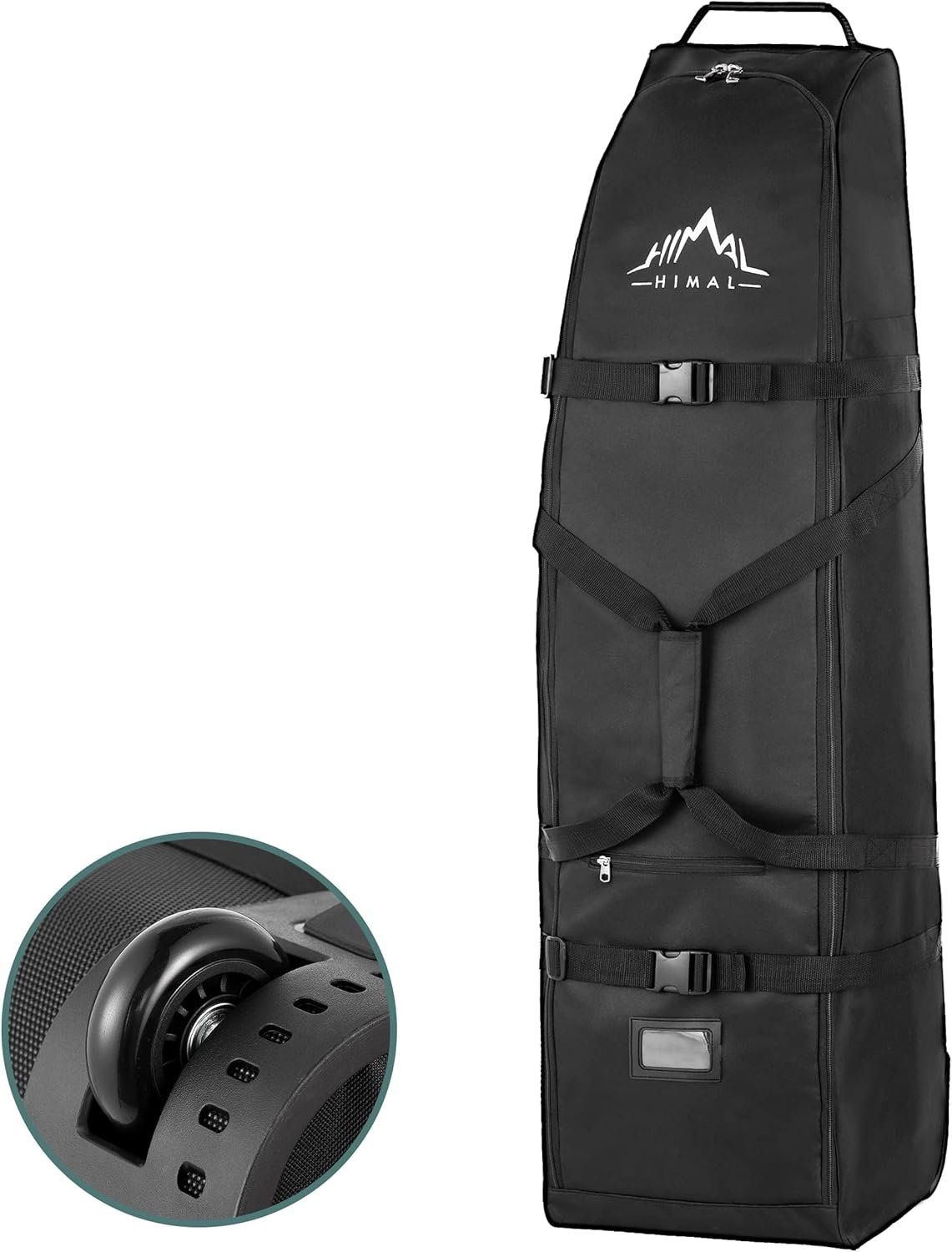 Himal Outdoors Soft-Sided Golf Travel Bag with Wheels – Heavy Duty 600D Polyester Oxford Wear-Resistant, Excellent Zipper Universal Size