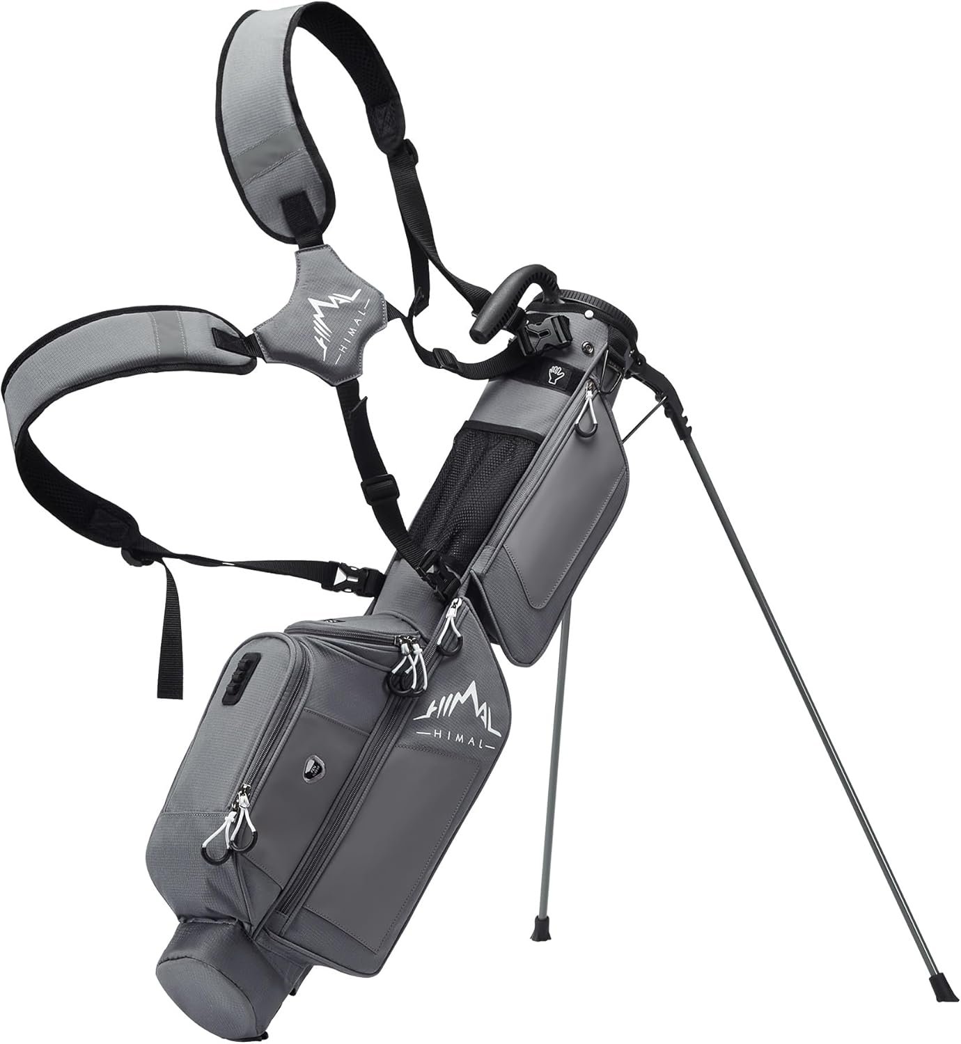 uniHimal Sunday Golf Bag with Stand, 3.2 Lbs Lightweight Pitch and Putt Carry Bag with Cooler Pocket, Portable Driving Range Club Case for Men Women, Fits 5-6 Clubs, 31.5 Inch