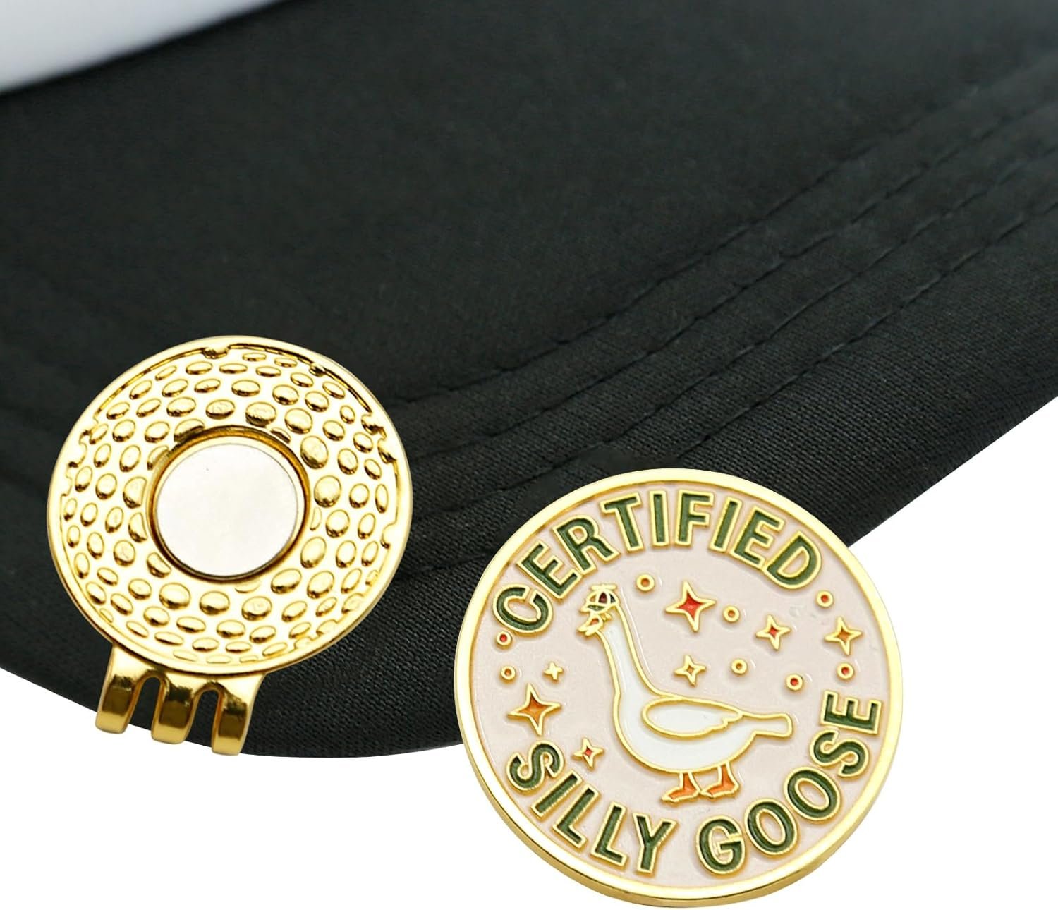 Funny Certified Goose Golf Ball Marker, Unique Magnetic Hat Clip for Golfers, Cool Golf Accessories for Men Women Golf Lovers