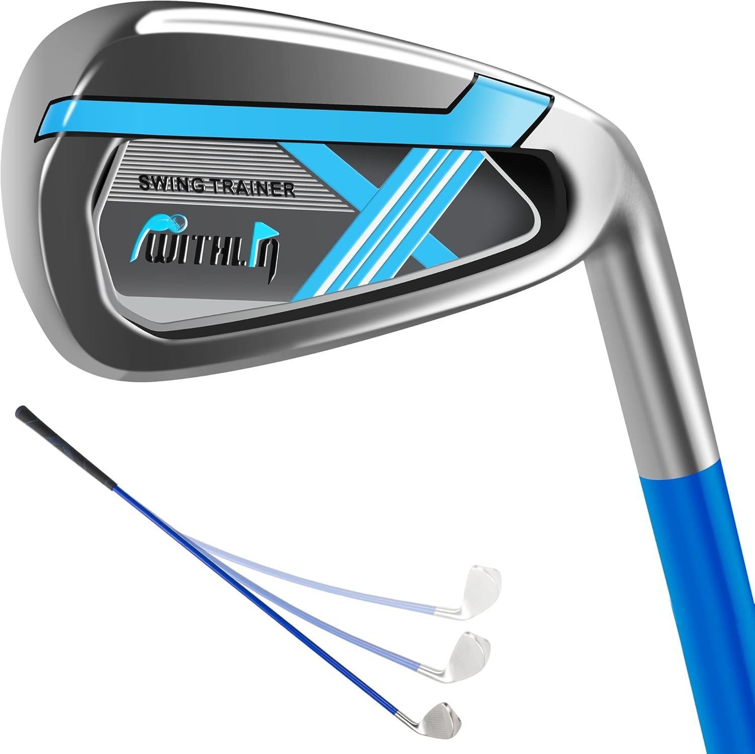 prowithlin Golf Swing Trainer Aid – 7 Iron, Golf Training Aid Golf Swing Warm-Up Stick for Strength Grip Tempo & Flexibility Training, Golf Accessories for Men