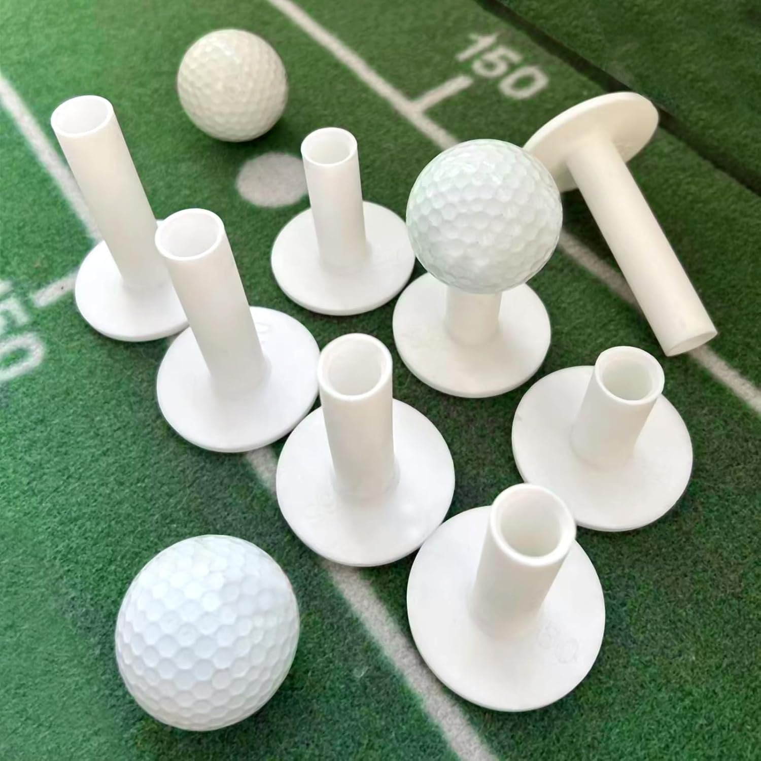 Rubber Golf Tees for Mats & Indoor Golf Simulators – 8 Pack Mixed Size for Driving Range & Indoor and Outdoor Golf Hitting Mats (US Sizes, 8 Sizes) | Golf beginners, Golf practice, Various sizes, Multiple combinations
