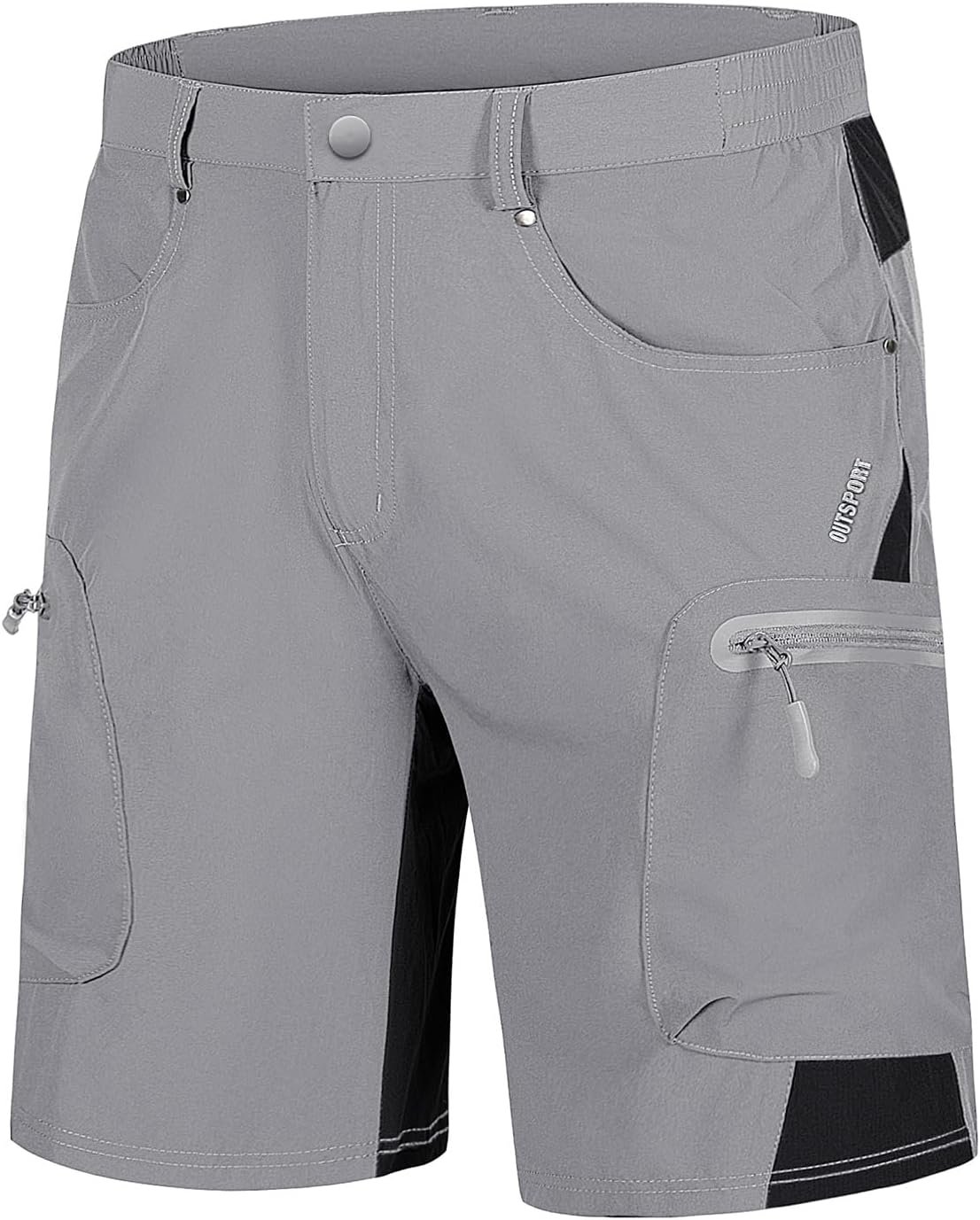 TACVASEN Men’s Hiking Cargo Shorts 10″ with Zipper Pockets Quick Dry Casual Stretch Golf Work Short Outdoor Summer