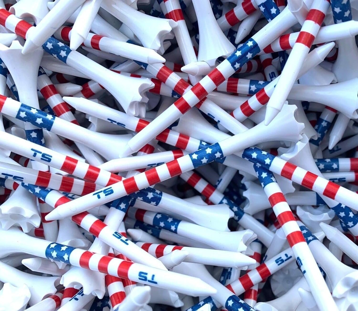 TRUESTRIKE Premium USA Golf Tees – 3¼” or 2¾” Durable Plastic Performance Tees (100 Pack) – Made in USA – Bulk Value Pack