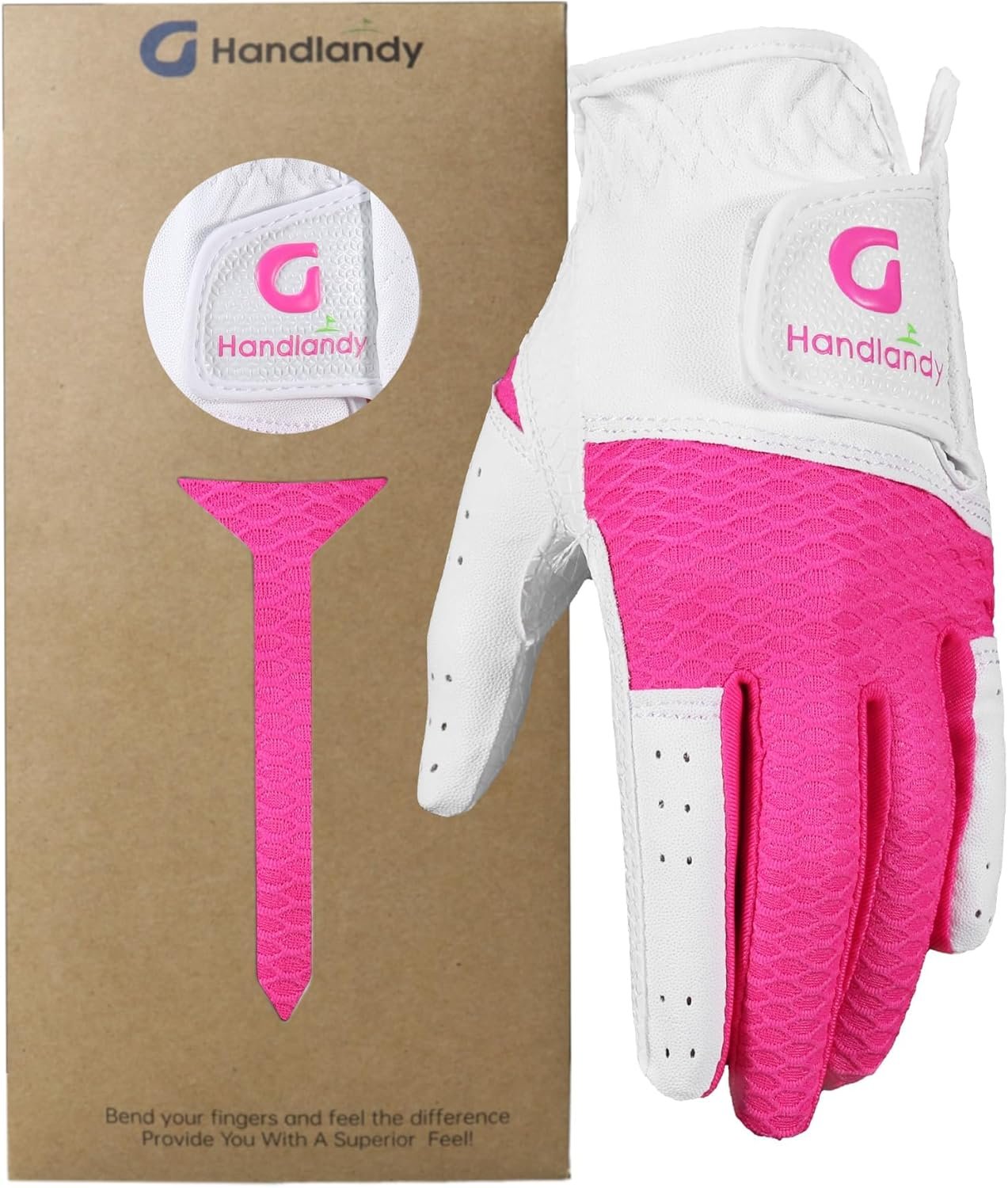 HANDLANDY Youth Golf Glove, Left Hand Kids Golf Gloves for Junior Toddler Boys Girls