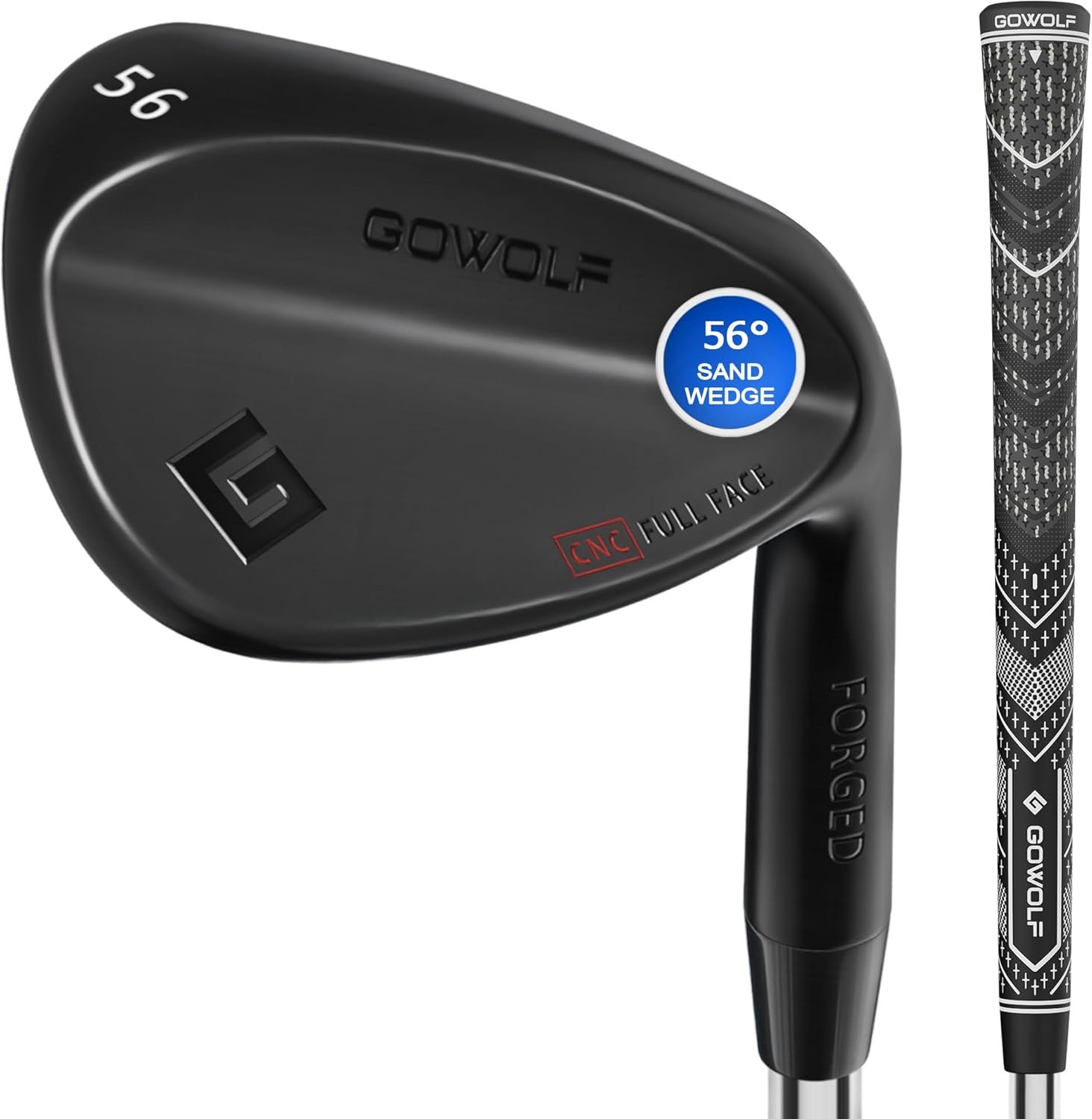 Gowolf Forged Golf Wedges 50/52/54/56/58/60/69 Degree Single or Sets for Men, Right Hand Premium Full Face Gap Wedge Sand Wedge Lob Wedge Golf Club, Great Golf Gifts – CNC Milled Face for More Spin