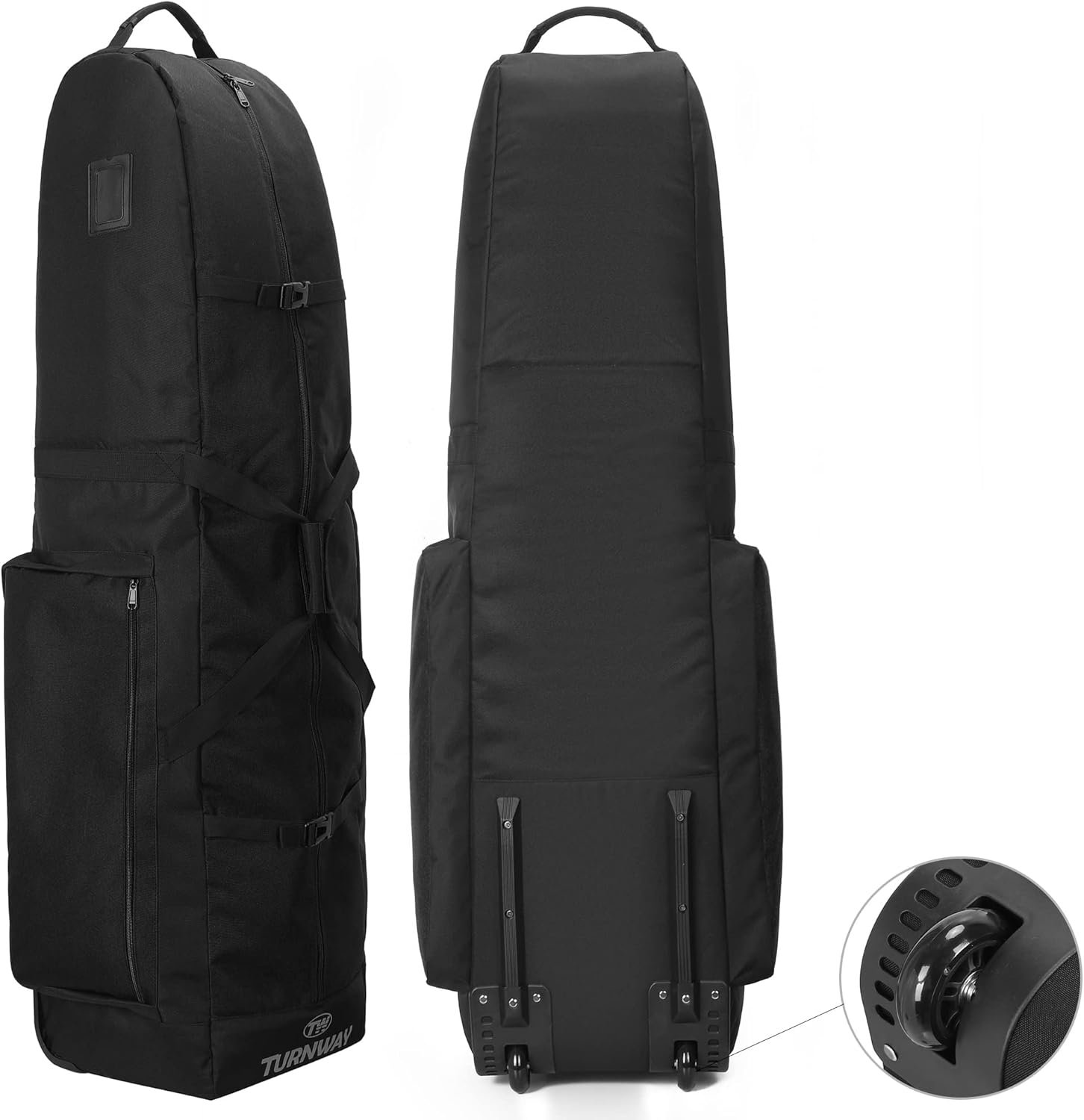 TurnWay Foldable Padded Golf Travel Bag, Heavy Duty 900D Polyester Golf Club Bag Waterproof Golf Carry Bag Cart Bag with Wheels, Soft-Sided Spacial Size for Golf Gear Transportation