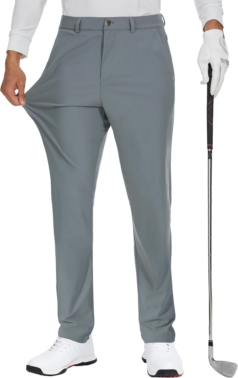 JWM Men’s Golf Dress Pant Stretch – 30″/32″/34″ Work Business Casual Comfy Trousers Slacks Quick Dry Lightweight 5 Pockets
