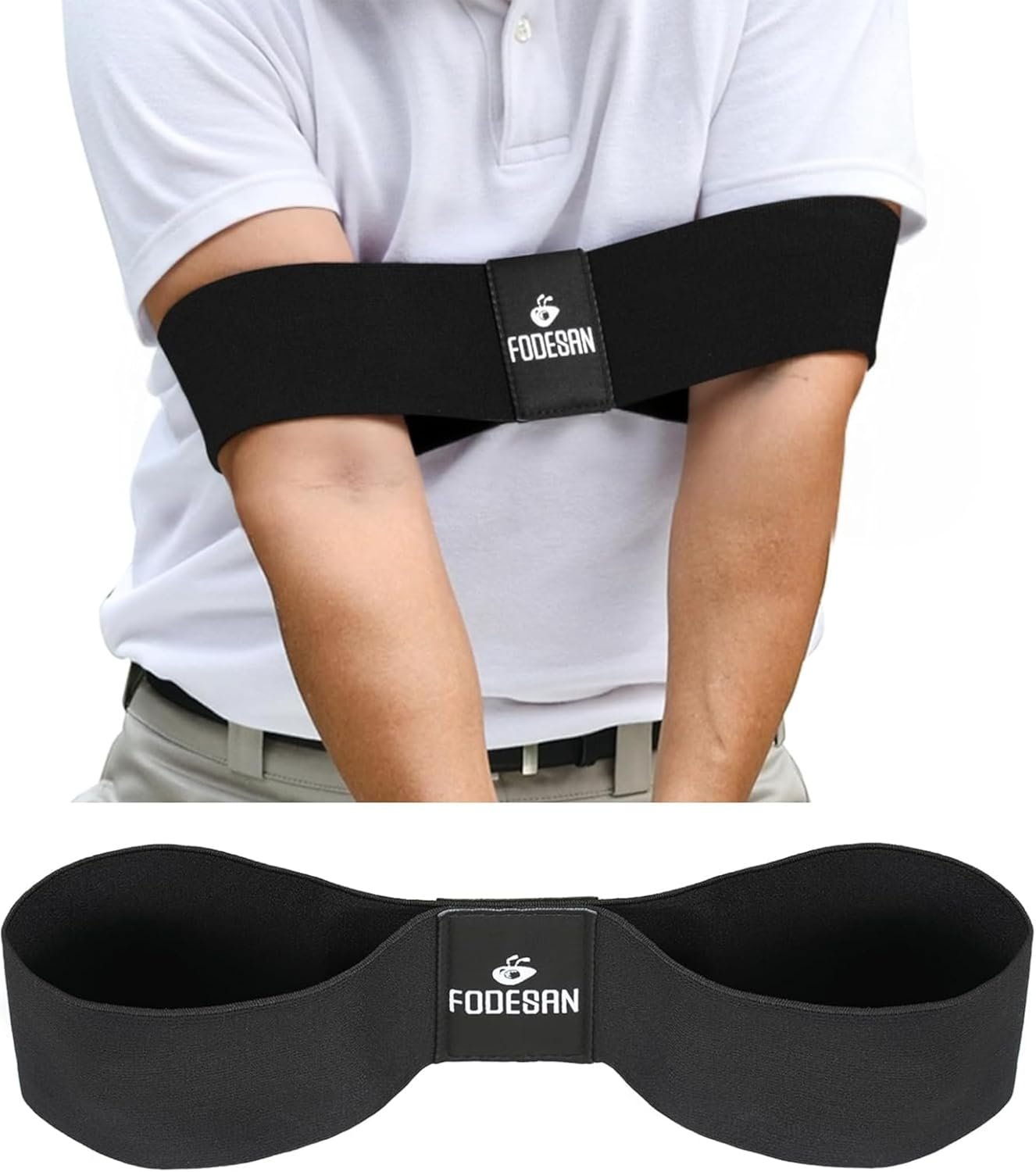 Golf Arm Band Training Aid for Swing Connection, Arm Connection Golf Trainer for Better Tempo, Ball Striking & Consistency, Easy Golf Swing Training Aid for Indoor Practice, Golf Gift for Golfers