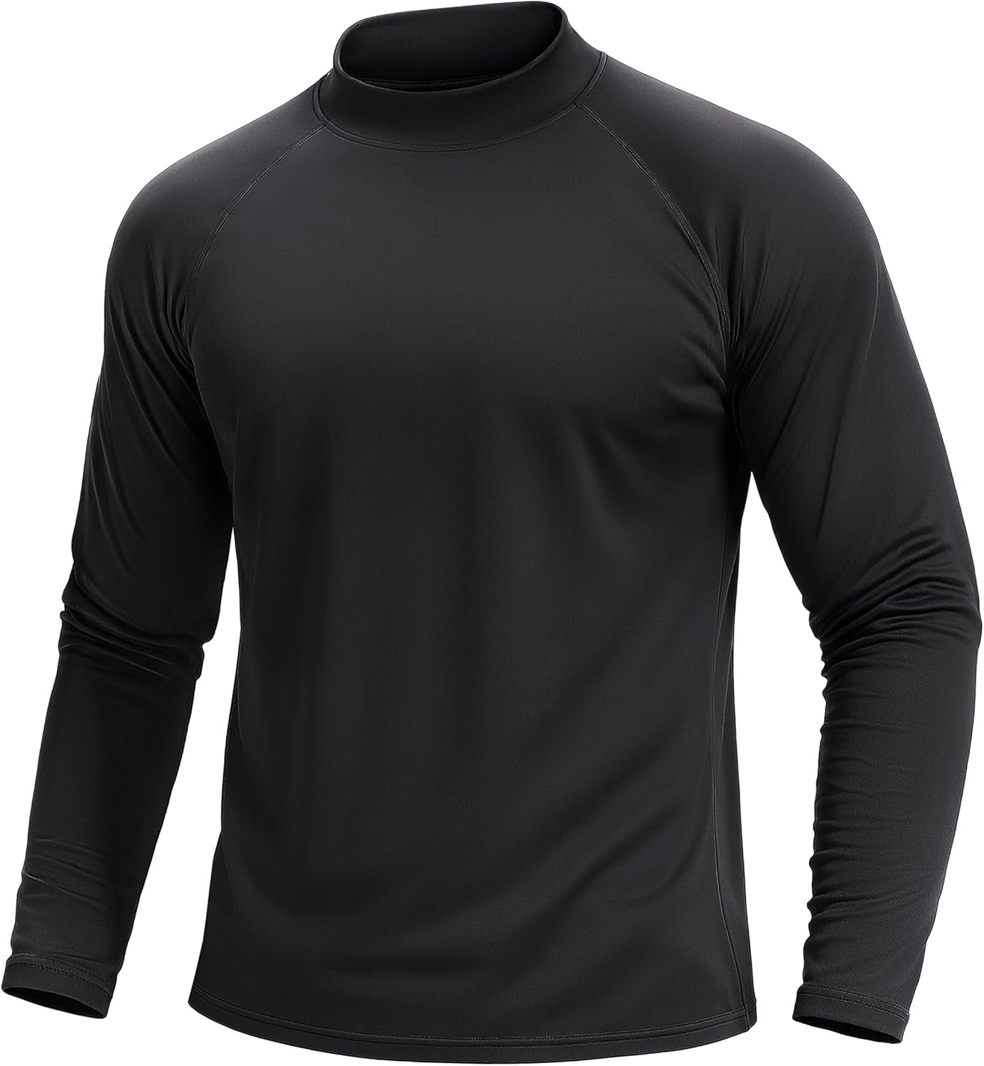 TACVASEN Mens Thermal Fleece Shirt Mock Turtle Neck Base Layer Long Sleeve Athletic Warm Undershirt Winter Running Tops