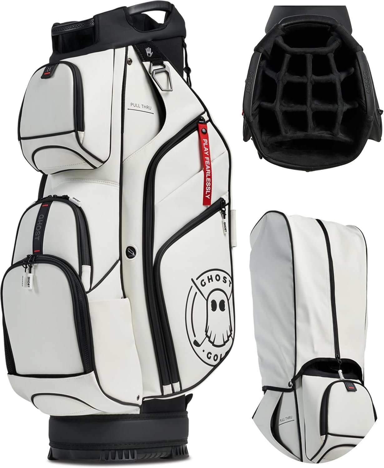 Ghost Golf Cart Bags, GT-14 – Golf Bags for Men & Women, 14-Way Dividers with Premium Materials & Magnetic Pockets – Golf Bag Capacity with 11 External Pockets