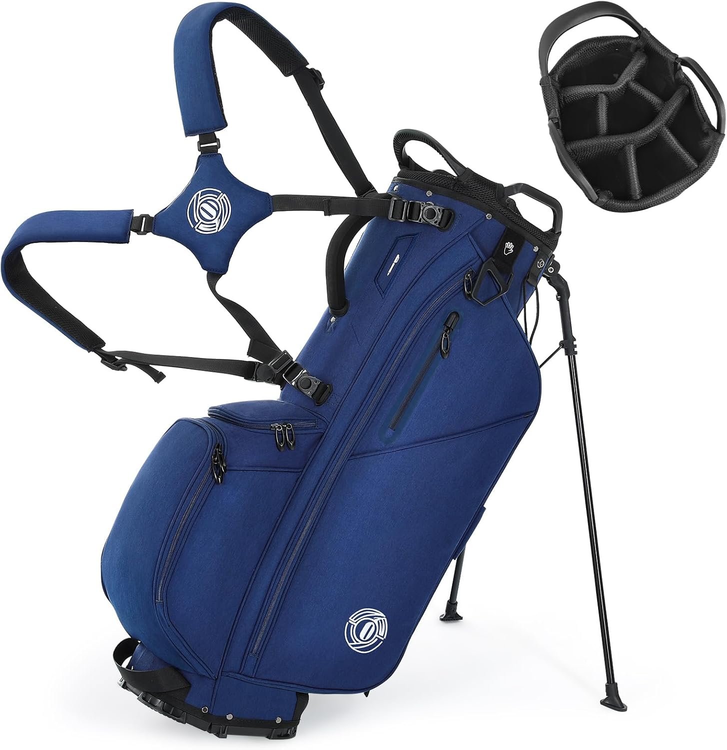 Golf Stand Bag, Lightweight Golf Bags with 7 Way Full-Length Dividers, 900D Weather-Resistant Farbic, Cooler Pockets, Ergonomic Adjustable Strap for Men Women