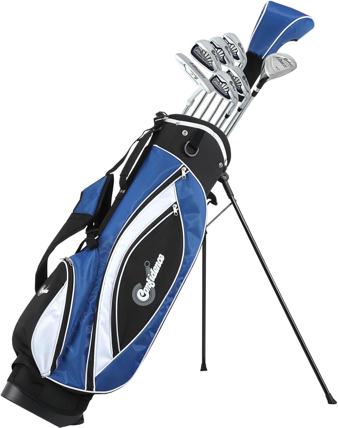 Confidence Golf Mens Power V3 Club Set and Stand Bag, Right Hand